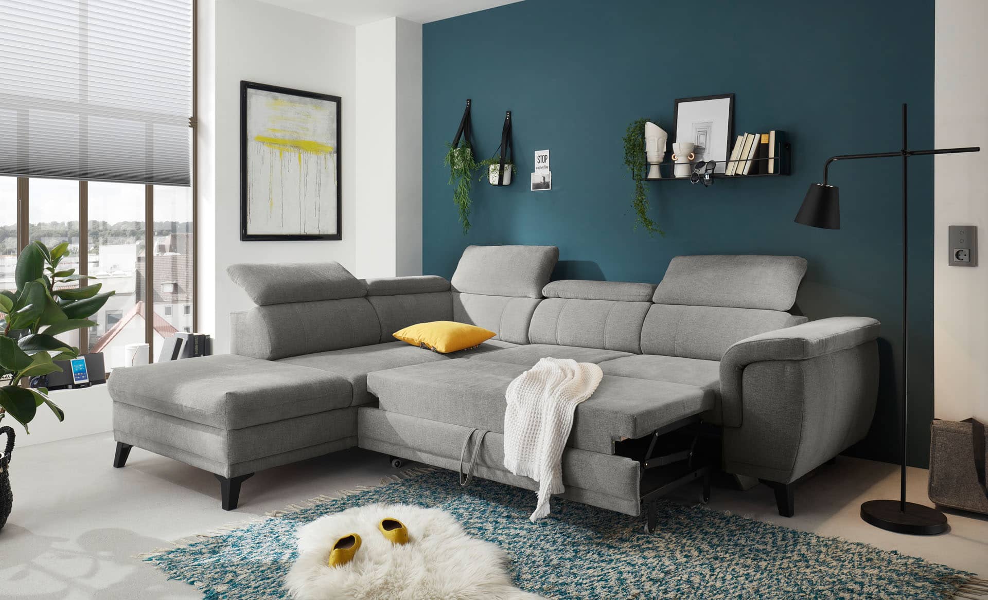 Ecksofa Albany mit Schlaffunktion und Bettkasten von Ed Exciting Design in verschiedenen Farben Ecksofa Albany mit Schlaffunktion und Bettkasten von Ed Exciting Design in verschiedenen Farben
