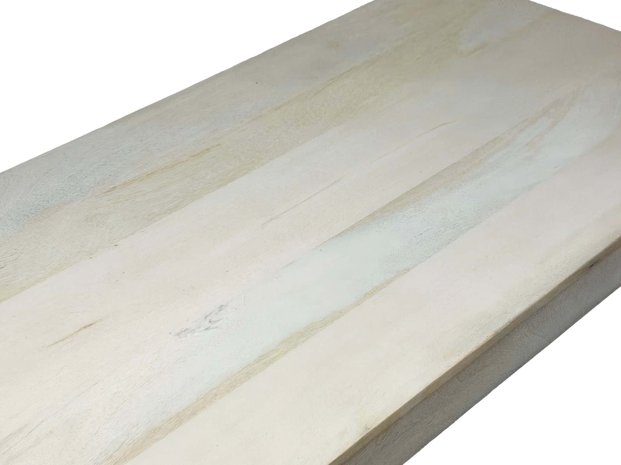 Esstisch Massivholz Mango 120x60 cm White Wash - Rechteckiger Esszimmertisch Holz - Küchentisch modern für 4 bis 6 Personen - Stabiler Holztisch - Tisch für Esszimmer Bistrotisch Handmade