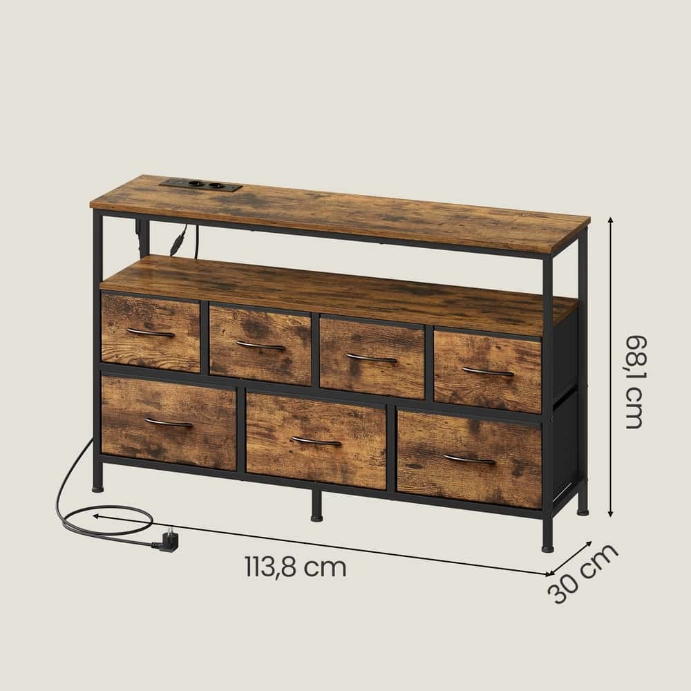 Kommode mit LED-Beleuchtung, Sideboard, Schubladenschrank für Wohnzimmer Kommode mit LED-Beleuchtung, Sideboard, Schubladenschrank für Wohnzimmer