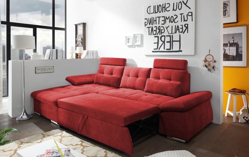 Nalo_klein_Uran_offen_berryfyGbvuqHgUIKd Bezauberndes Berry: Das ED Exciting Design Nalo Schlafsofa in Beerentönen mit luxuriöser Uran Mikrofaser, Bettkasten und Kopfstützen
