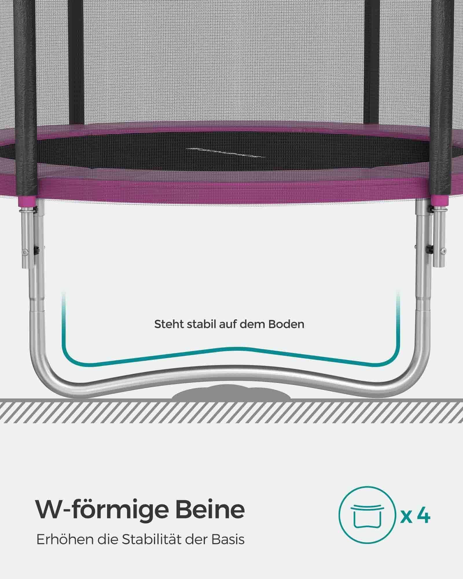 Trampolin Ø 305 cm mit Sicherheitsnetz pink-STR101P01 Trampolin Ø 305 cm mit Sicherheitsnetz pink-STR101P01