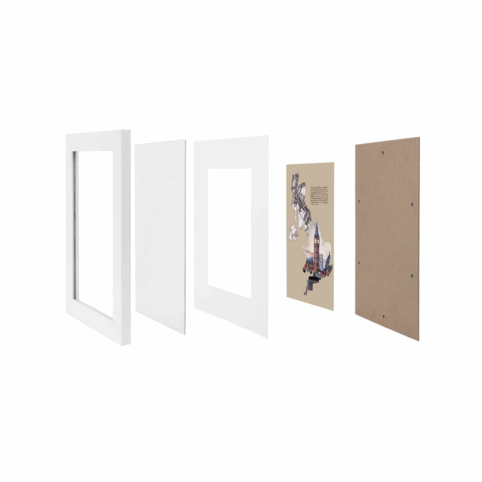 Fotorahmen 3 Stück mit Passepartout-RPF03WT Fotorahmen 3 Stück mit Passepartout-RPF03WT