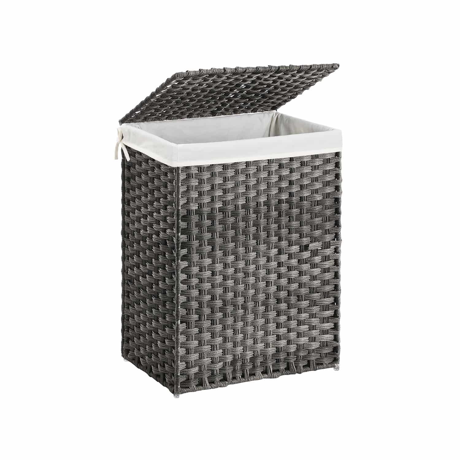Wäschekorb Polyrattan 90 L Grau-LCB51WG Wäschekorb Polyrattan 90 L Grau-LCB51WG