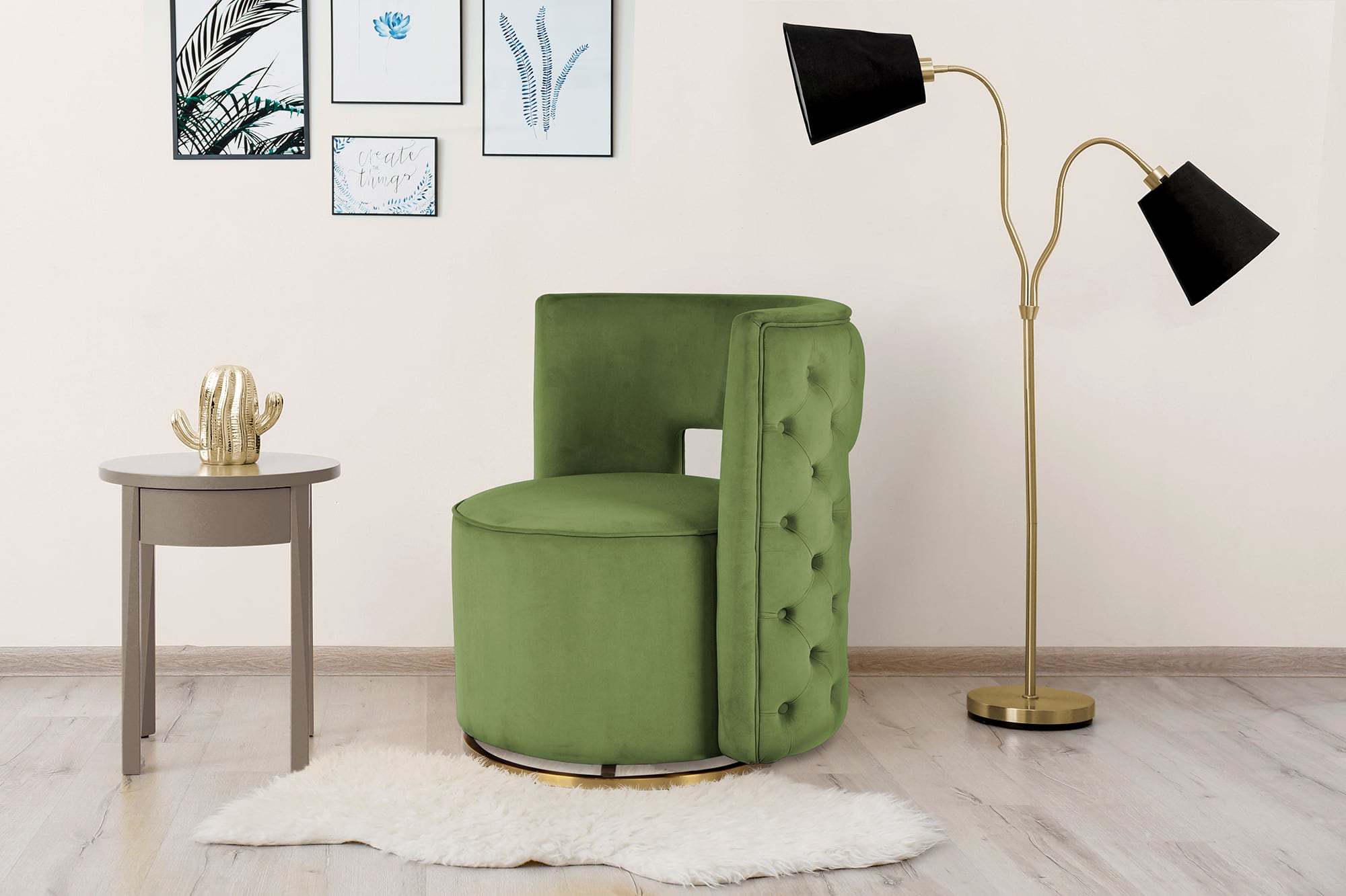 Glamouröser Polsterstuhl – Samtiger Sitzkomfort mit Zierknöpfen & Elegantem Design Glamouröser Polsterstuhl – Samtiger Sitzkomfort mit Zierknöpfen & Elegantem Design