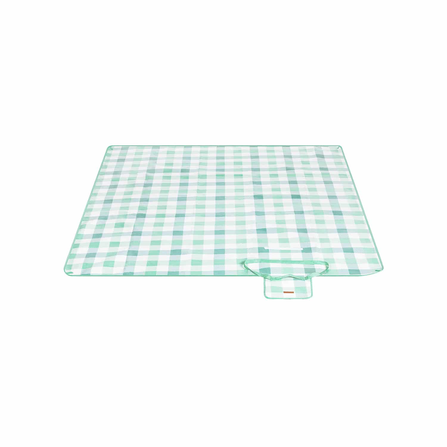 Picknickdecke 200 x 200 cm wasserdicht grün-weiß