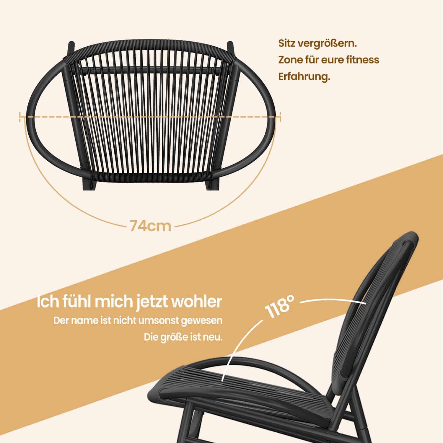 Balkonmöbel 3er Set, Gartenmöbel-Set mit Tisch und 2 Stühlen, PE-Polyrattan Balkonmöbel 3er Set, Gartenmöbel-Set mit Tisch und 2 Stühlen, PE-Polyrattan