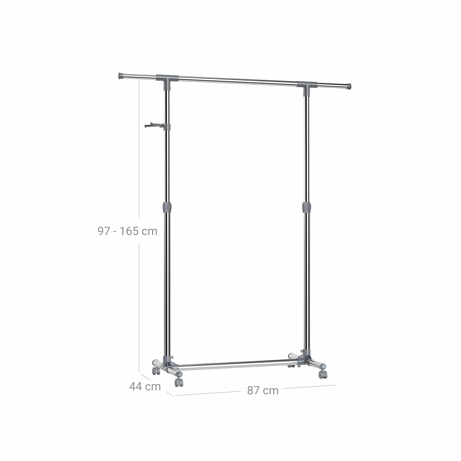 Ausziehbarer Kleiderständer Grau-LLR01G Ausziehbarer Kleiderständer Grau-LLR01G