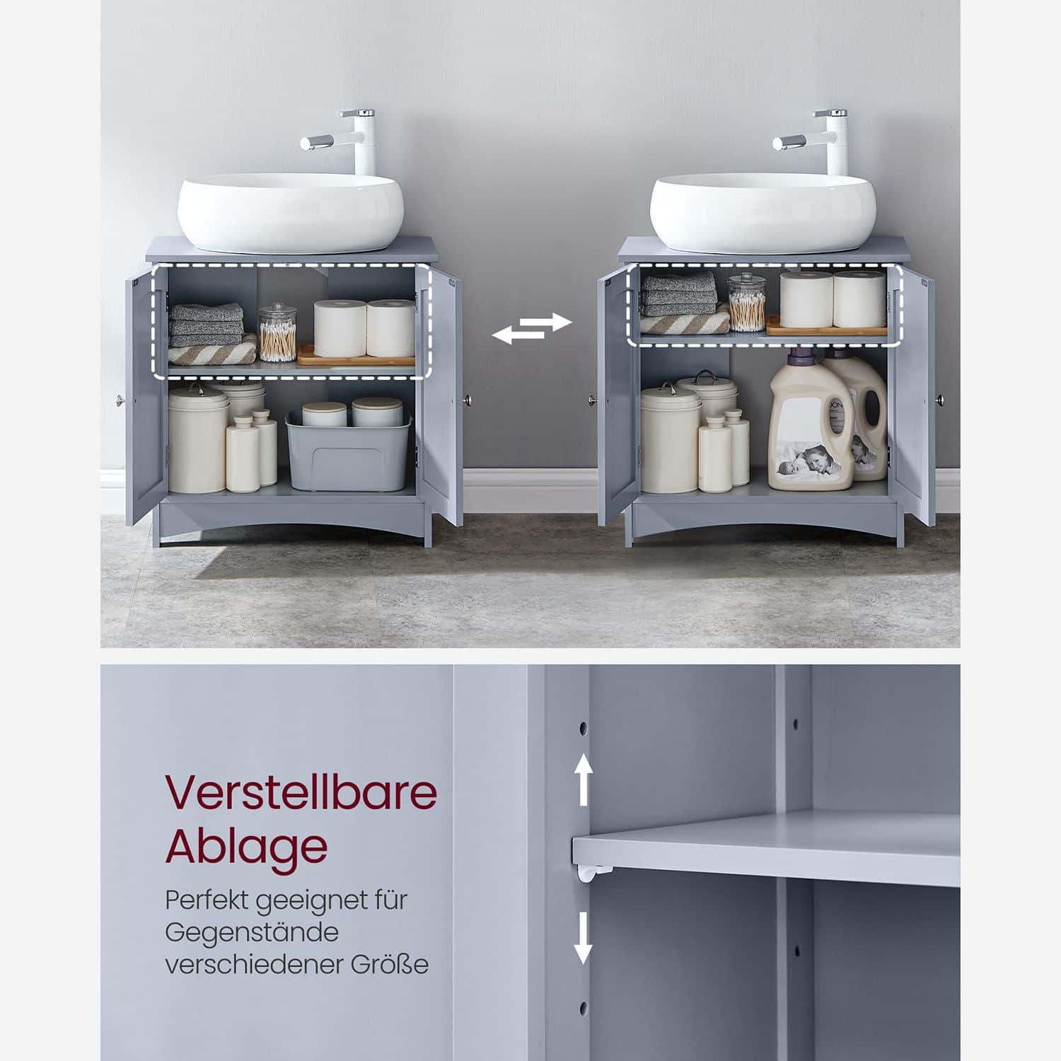 Waschbeckenunterschrank mit 2 Türen