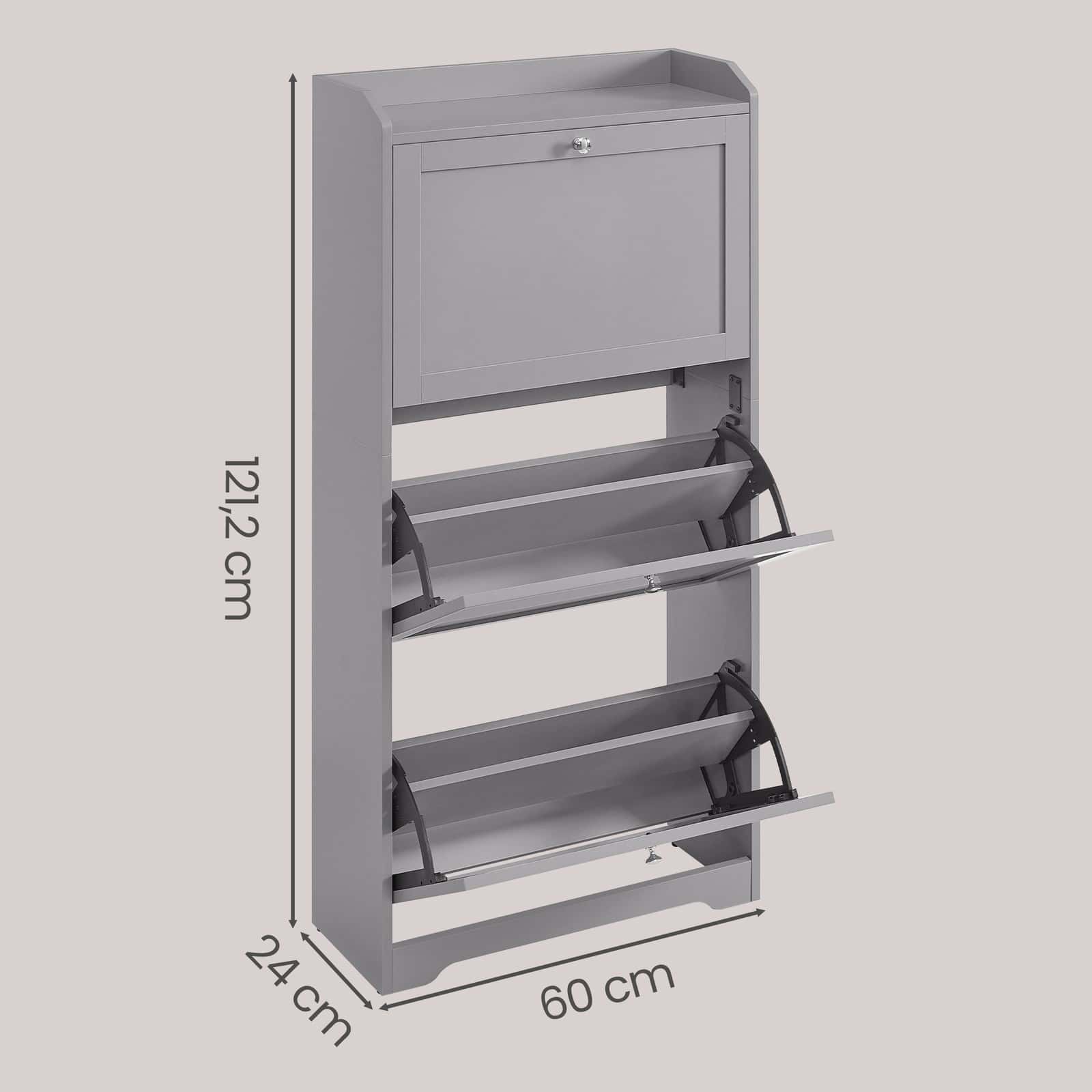 Schuhregal 3 Klappen, Schuhaufbewahrung, für bis zu 12-20 Paar Schuhe Schuhregal 3 Klappen, Schuhaufbewahrung, für bis zu 12-20 Paar Schuhe