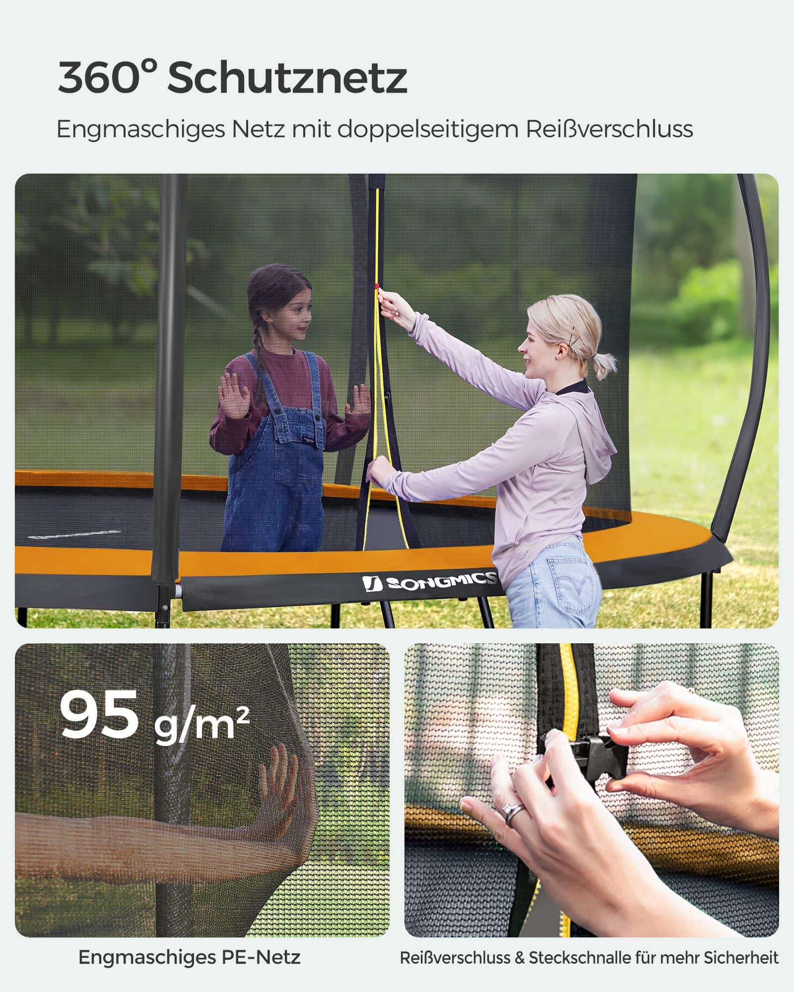 Trampolin Ø 305 cm schwarz-orange-B34STR102O01 Trampolin Ø 305 cm schwarz-orange-B34STR102O01