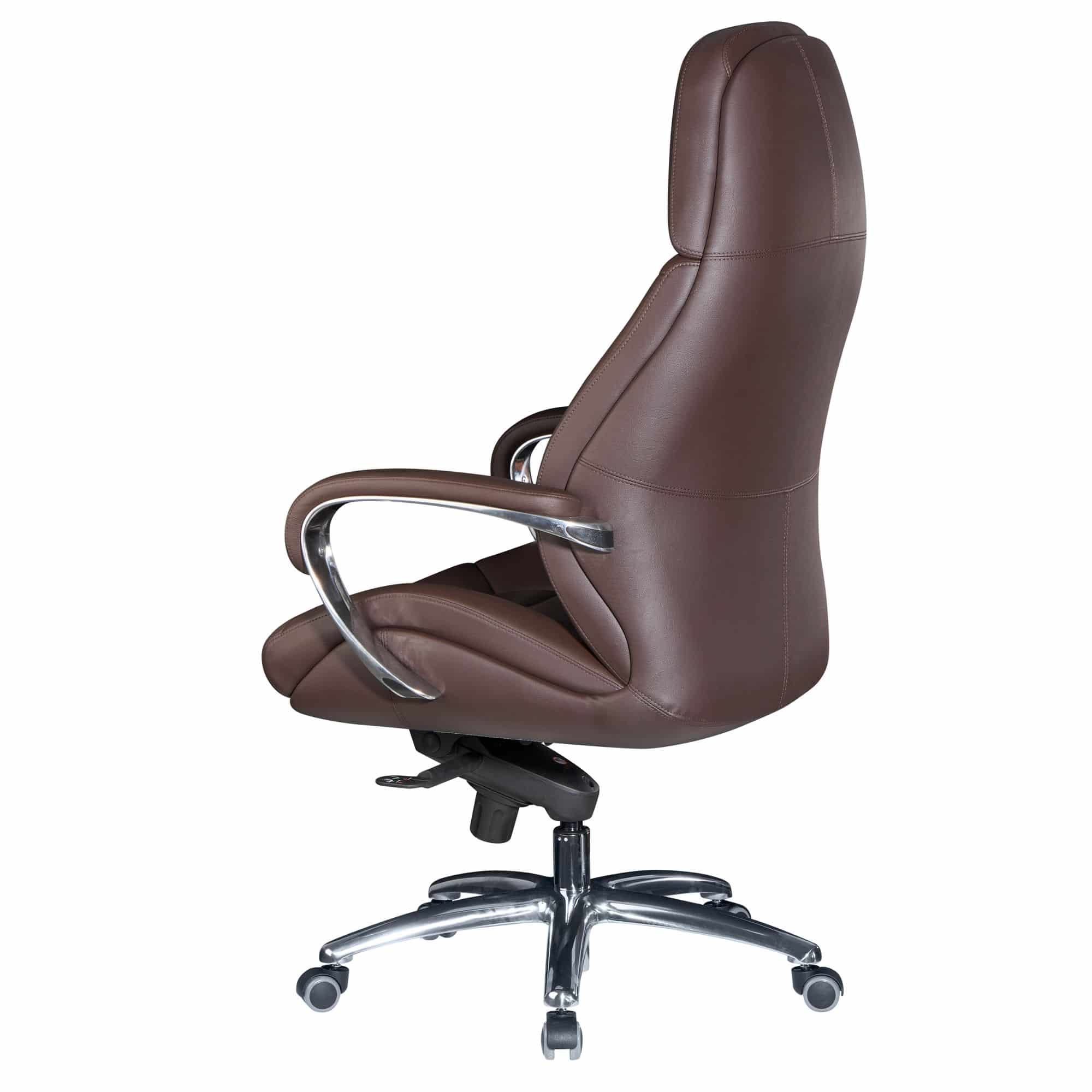 59474-Amstlye-Buerostuhl-Leder-braun-SPM1-437-SPM1-437_6 Designer Bürostuhl Bezug Echtleder Braun Schreibtischstuhl bis 120 kg