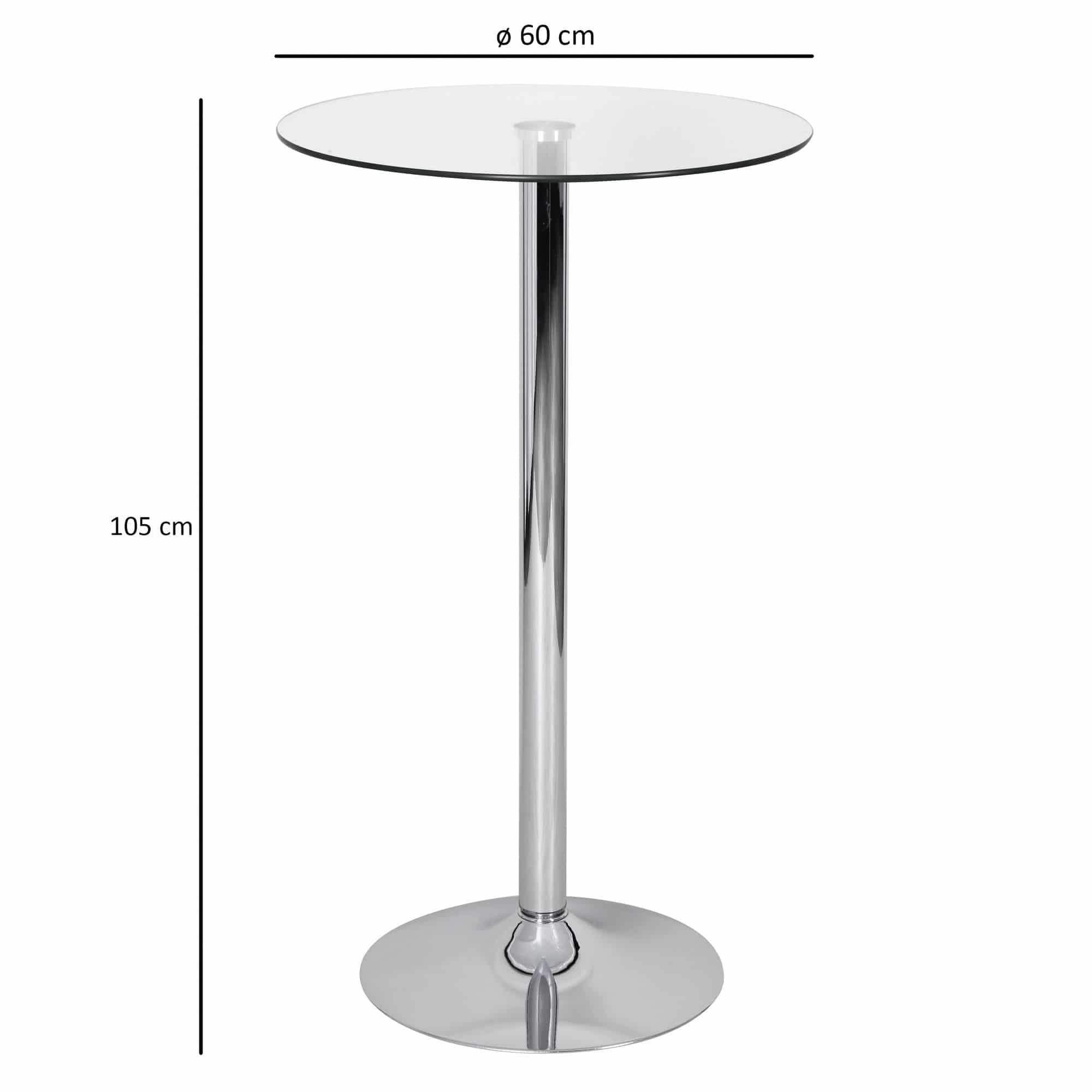 9191-AMSTYLE-Stehtisch-ZAMORA-II-Bistrotisch-rund-Glasplatte-Farbe-Silber-Bartisch-Design-Glastisch-Glastisch-rund-Stehtisch-rund-Tisch-mit-Sicherheitsglas-Esstisch-Gartentisch-Imb Stehtisch Bistrotisch rund Glasplatte Farbe Silber Bartisch Design