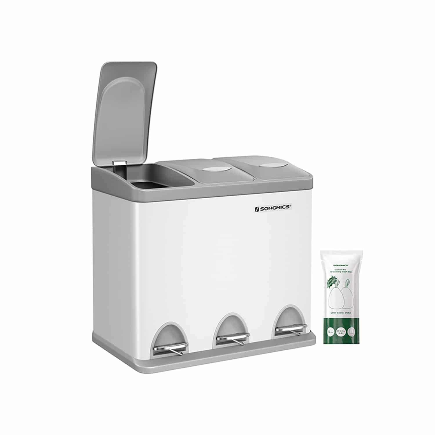 Mülleimer mit 3 Fächern-LTB24WT Mülleimer mit 3 Fächern-LTB24WT