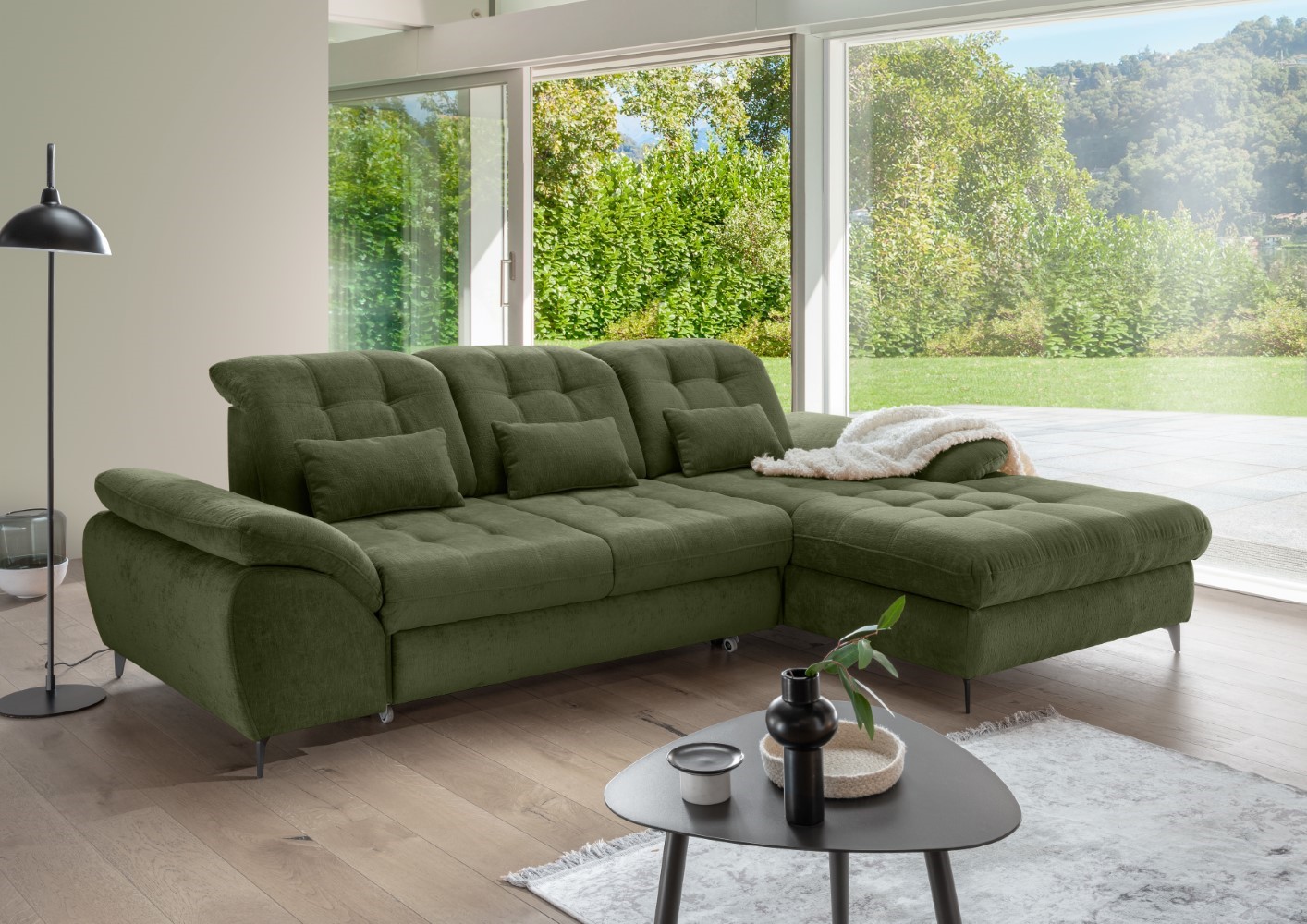 Sofa Delphino Benformato Nero Grün