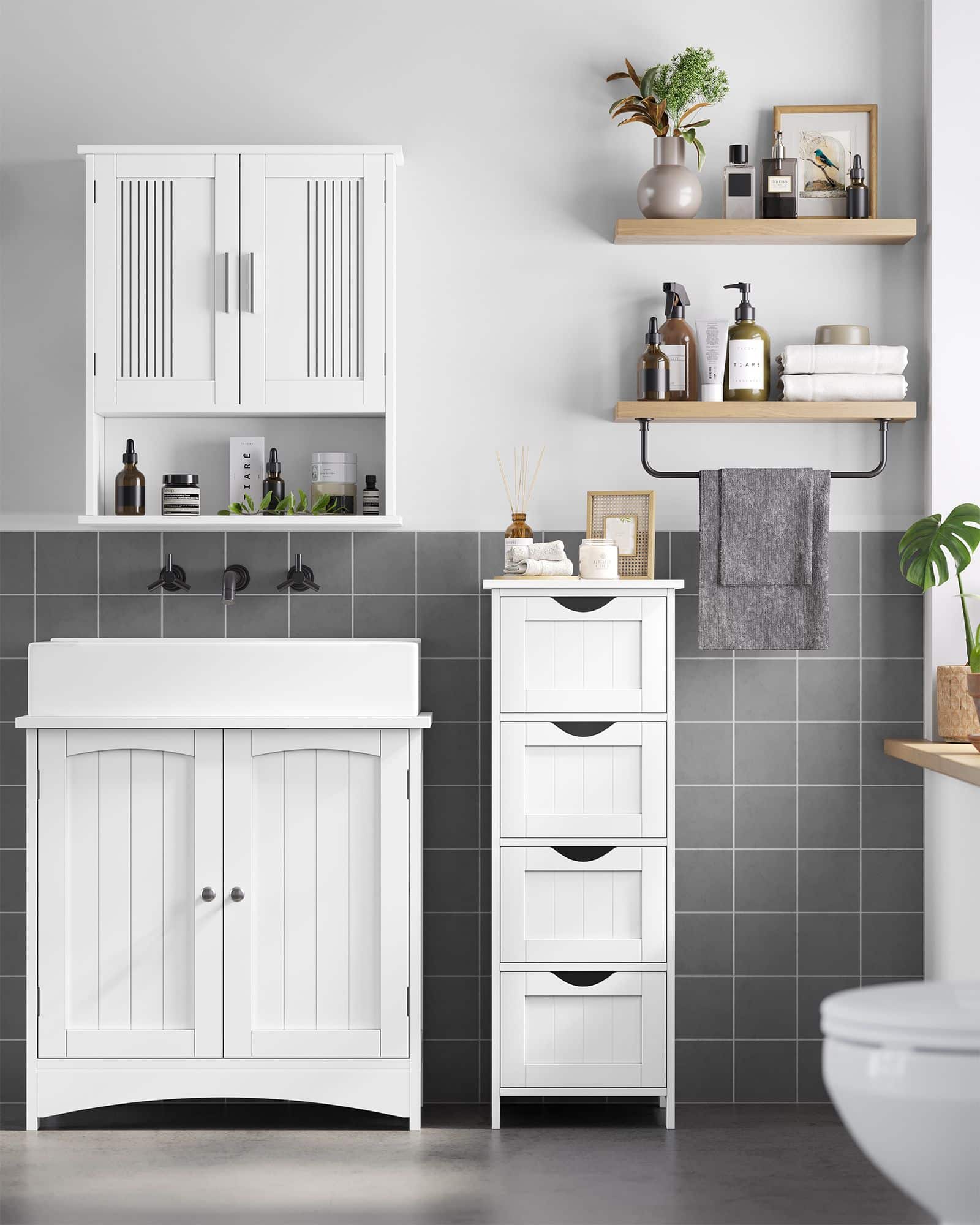 Landhausstil Beistellschrank-B34LHC40W Landhausstil Beistellschrank-B34LHC40W