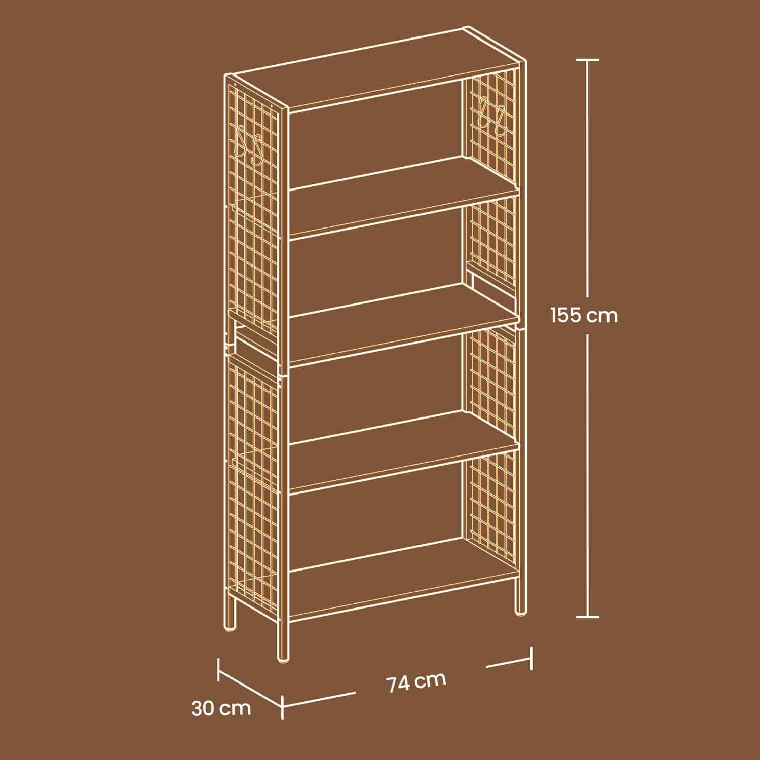 Standregal mit 4 Ablagen Standregal mit 4 Ablagen