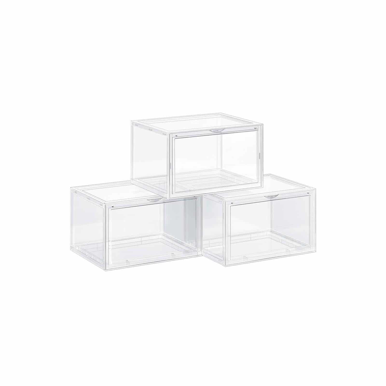 Schuhbox 3er Set transparent-LSP03CW Schuhbox 3er Set transparent-LSP03CW