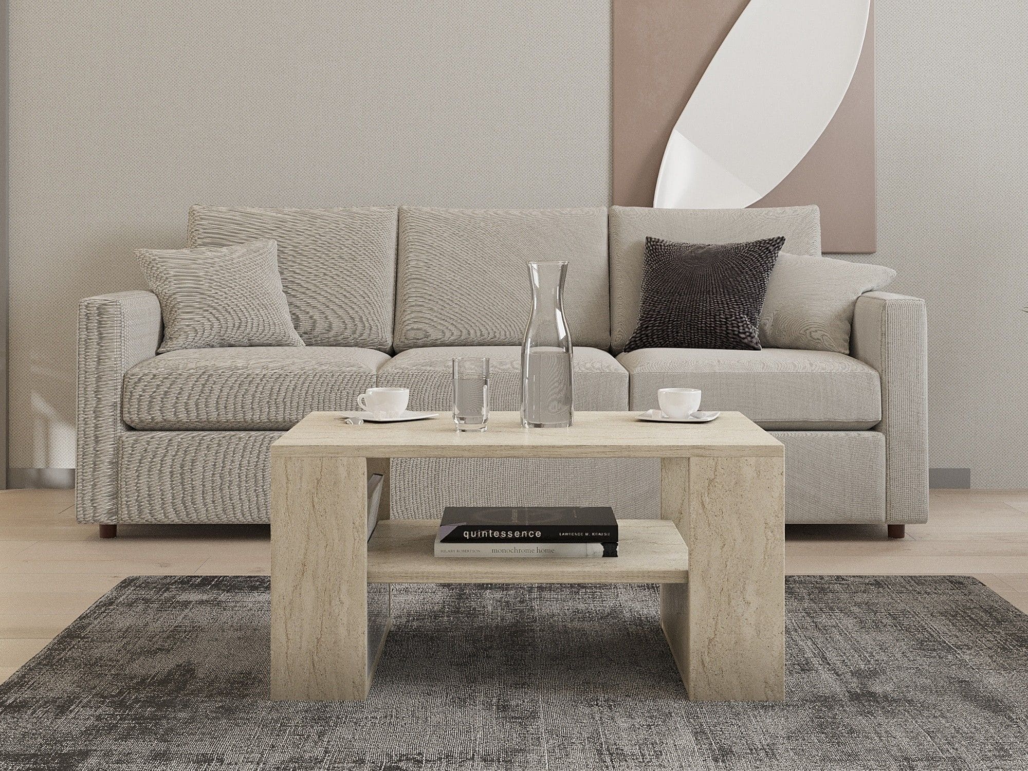 Iris - Travertine - Couchtisch