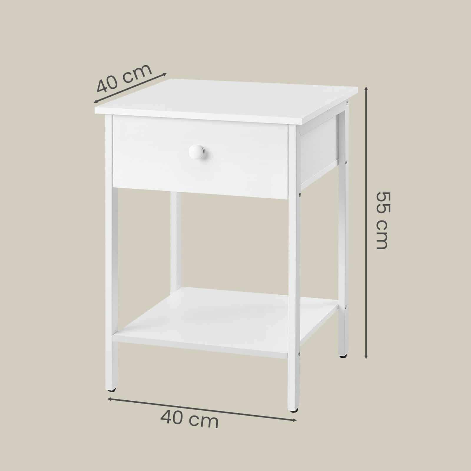 2 Nachtkommoden, mit Schublade, Beistelltisch für Schlafzimmer 2 Nachtkommoden, mit Schublade, Beistelltisch für Schlafzimmer