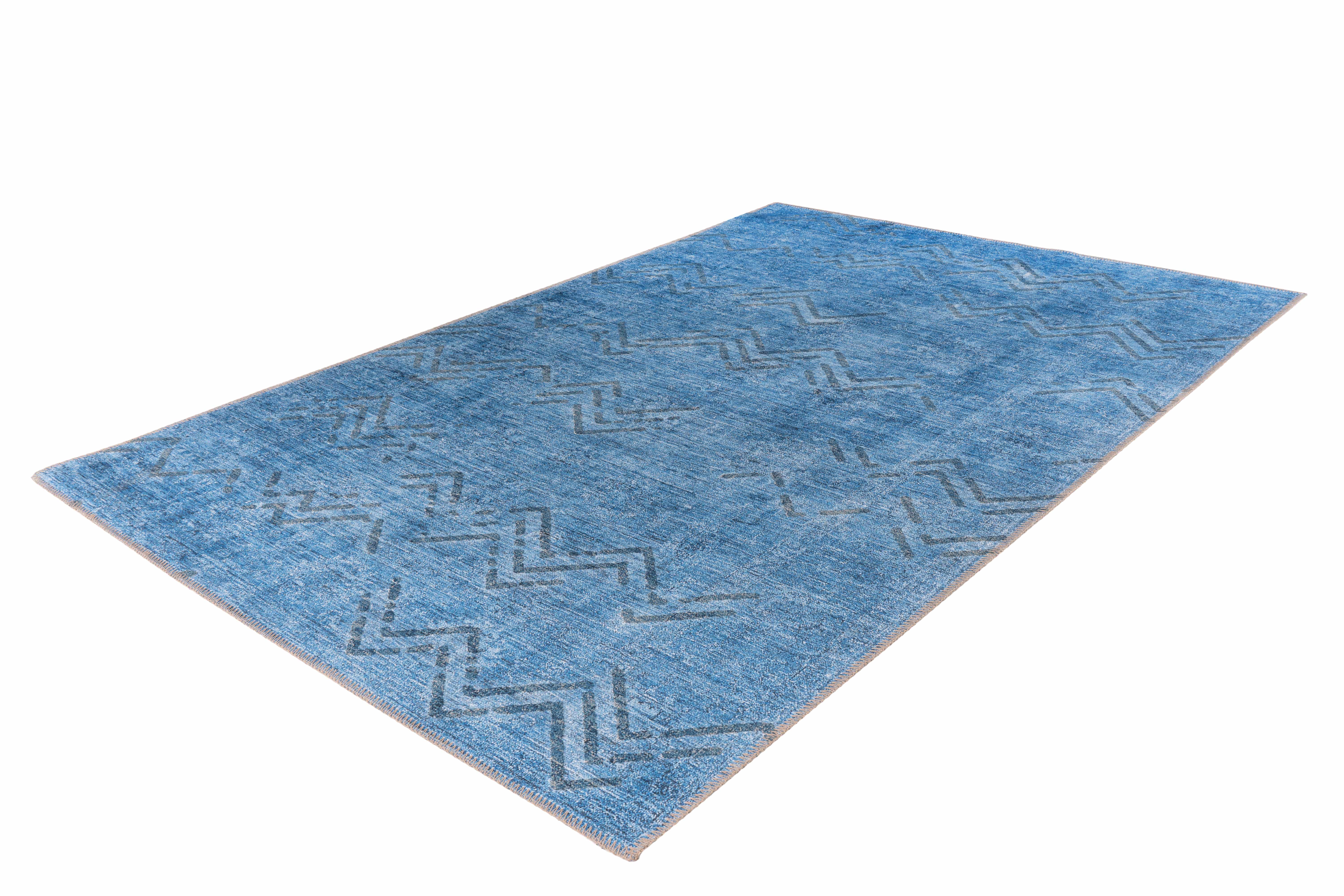 Antique 325 Blau Teppich | Flachflor | 80 x 150 cm | Teppich Antique 325 Blau Teppich | Flachflor | 80 x 150 cm | Teppich