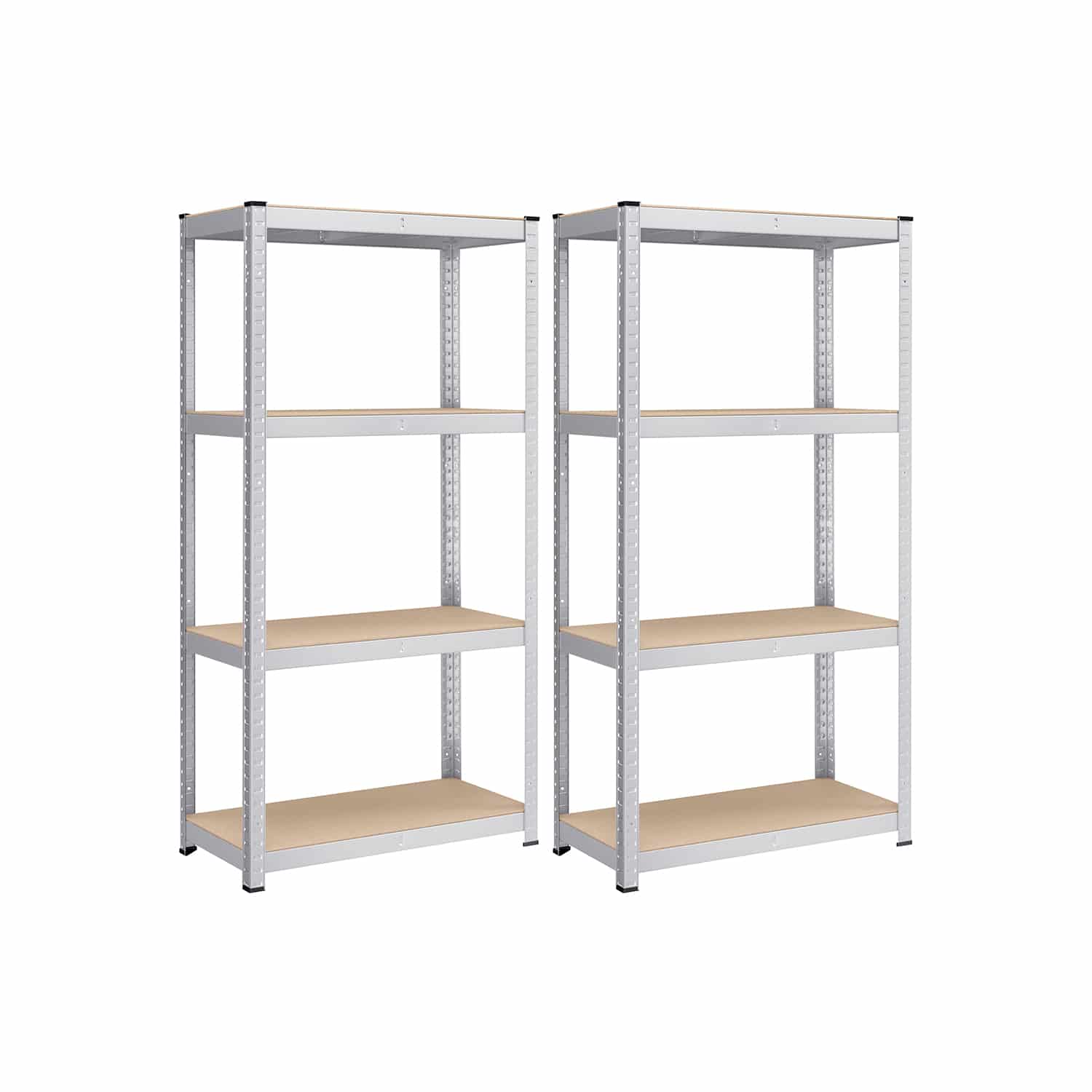 Schwerlastregal 2er Set verstellbare Ablagen silbern-B34GLR044E02 Schwerlastregal 2er Set verstellbare Ablagen silbern-B34GLR044E02