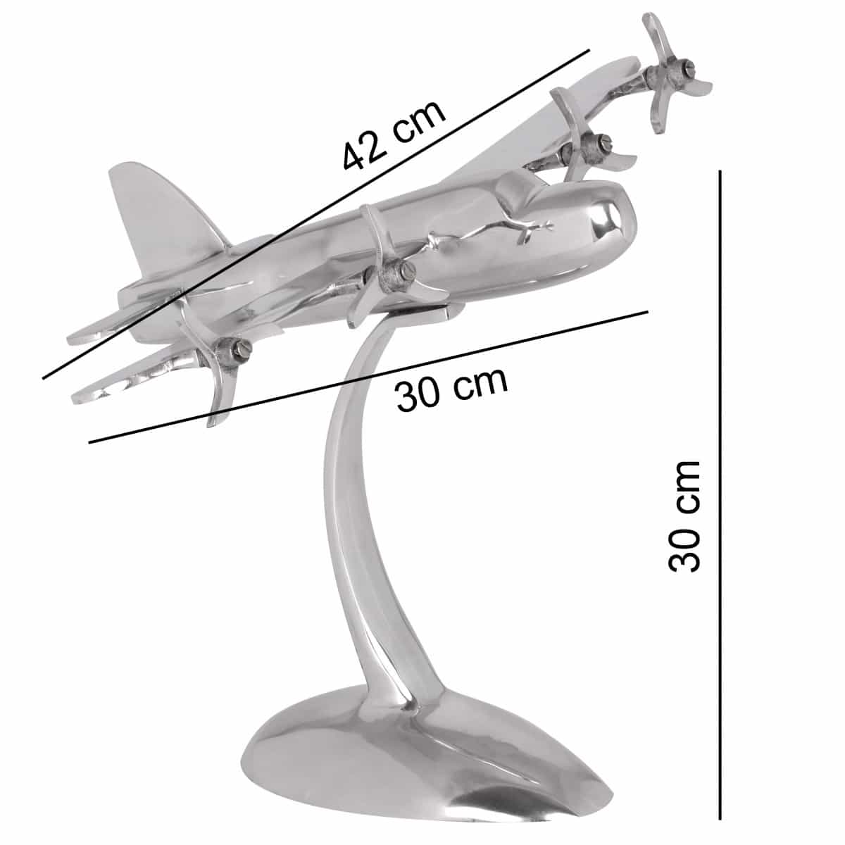 Design Deko Flugzeug Propeller aus Aluminium Farbe Silber Design Deko Flugzeug Propeller aus Aluminium Farbe Silber