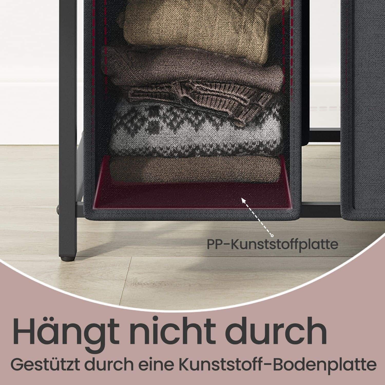 Wäschekorb 3 Fächer, Wäschesammler mit Ablage, Wäschebox Wäschekorb 3 Fächer, Wäschesammler mit Ablage, Wäschebox