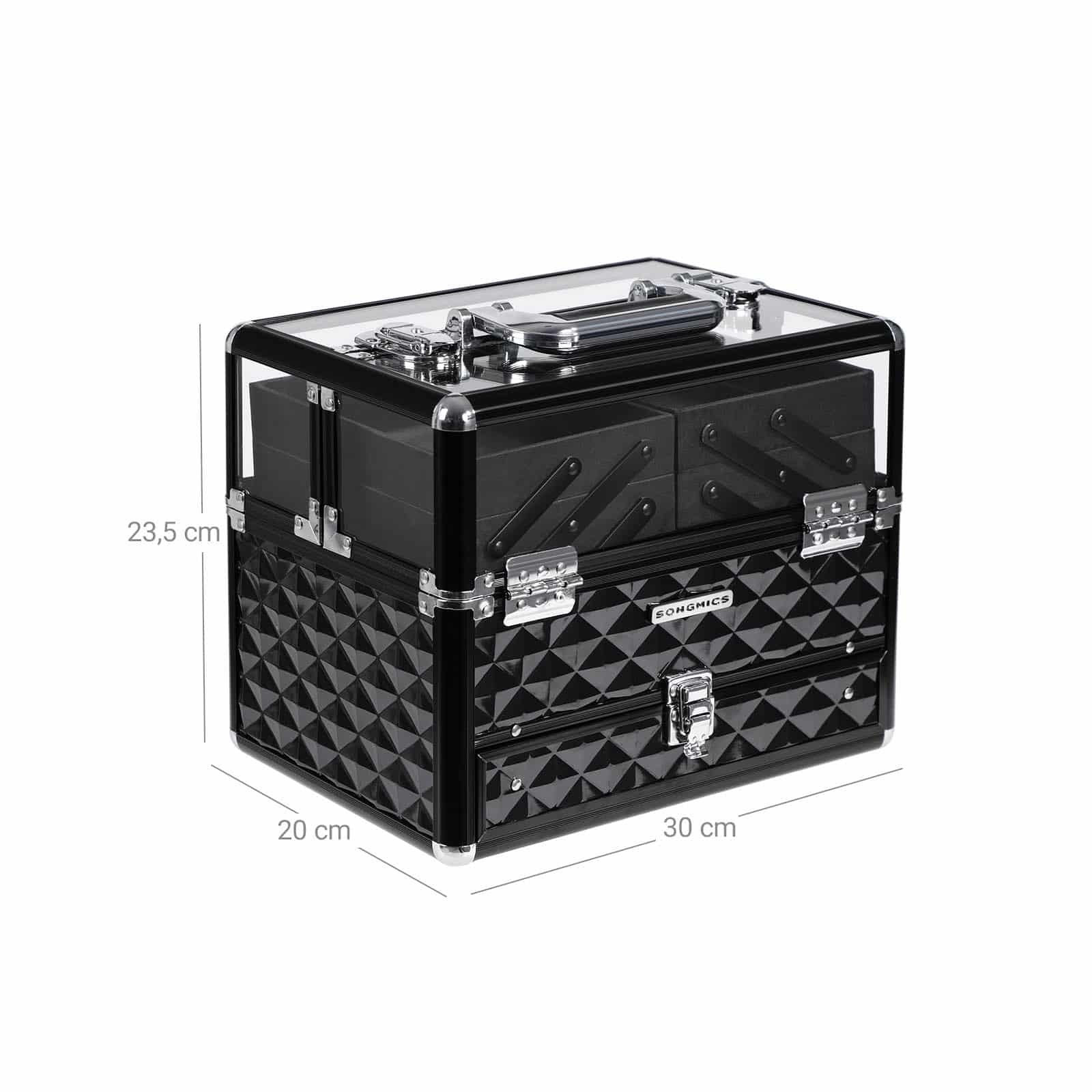 Kosmetikkoffer Schwarz transparent-JBC318B Kosmetikkoffer Schwarz transparent-JBC318B