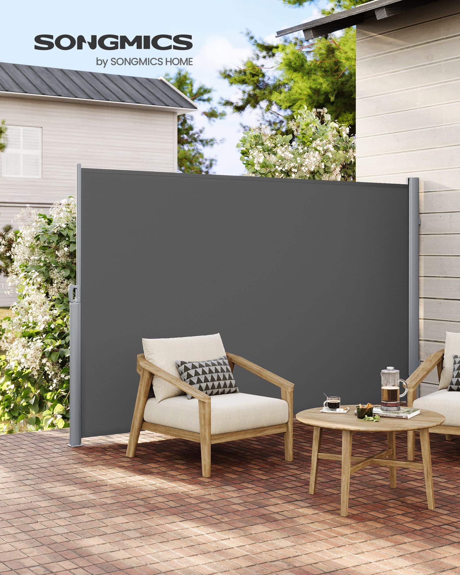 Seitenmarkise 180 x 350 cm Anthrazit-B34GSA185G Seitenmarkise 180 x 350 cm Anthrazit-B34GSA185G