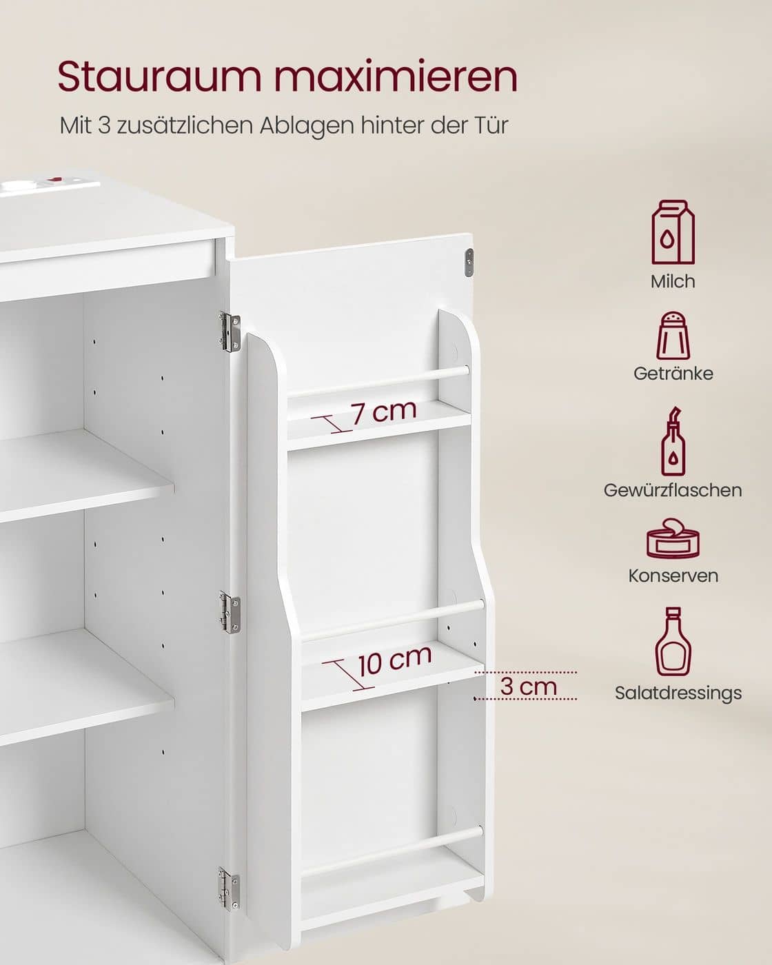 Küchenschrank mit Arbeitsplatte und vielseitiger Aufbewahrung Küchenschrank mit Arbeitsplatte und vielseitiger Aufbewahrung