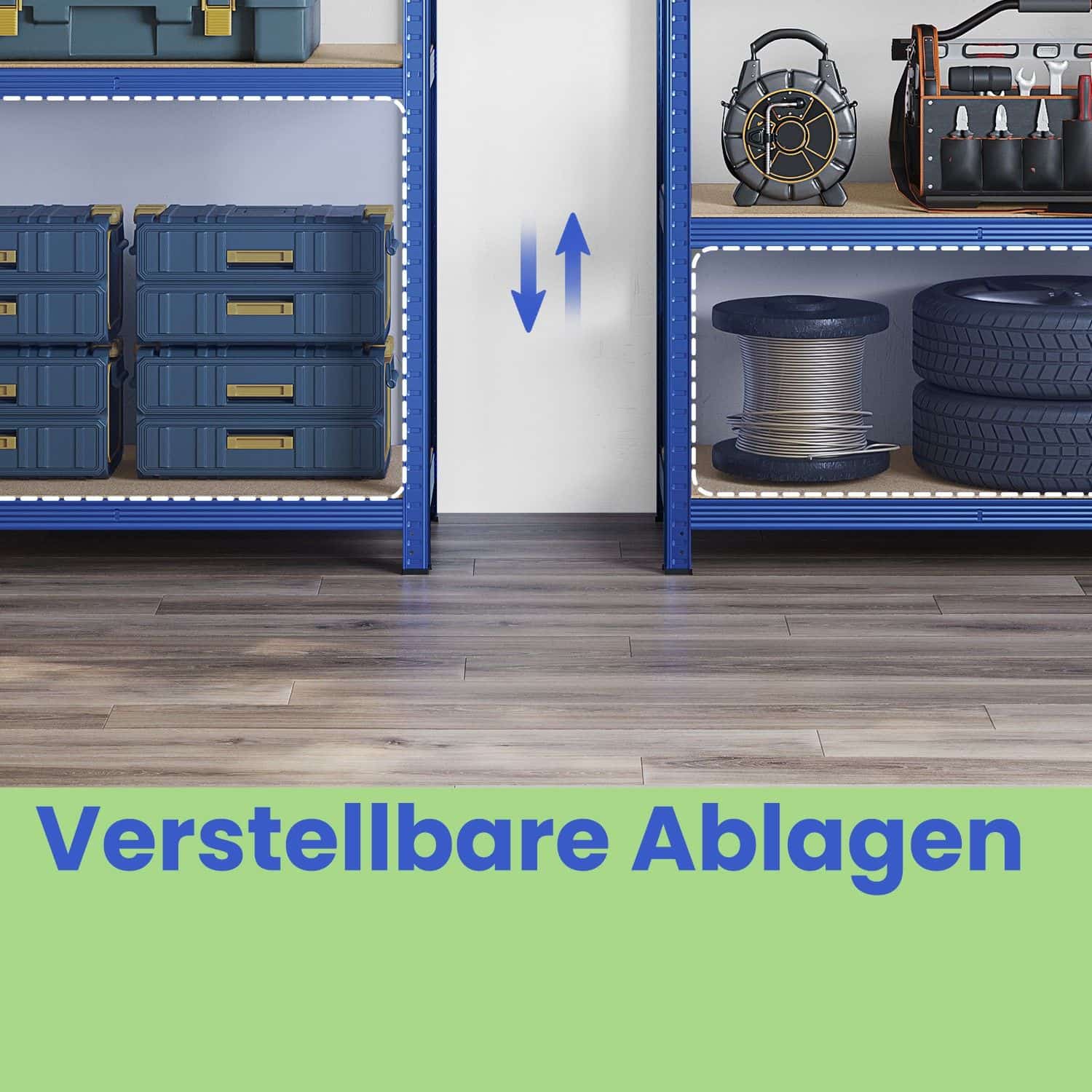 Schwerlastregal 650 kg Blau Schwerlastregal 650 kg Blau