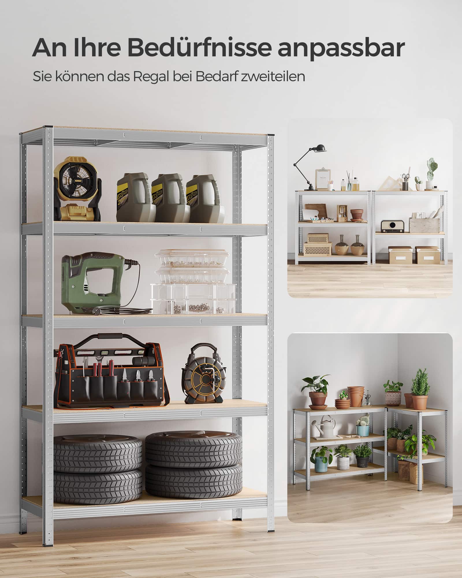Lagerregal mit 5 verstellbaren Ablagen-B34GLR060E01 Lagerregal mit 5 verstellbaren Ablagen-B34GLR060E01