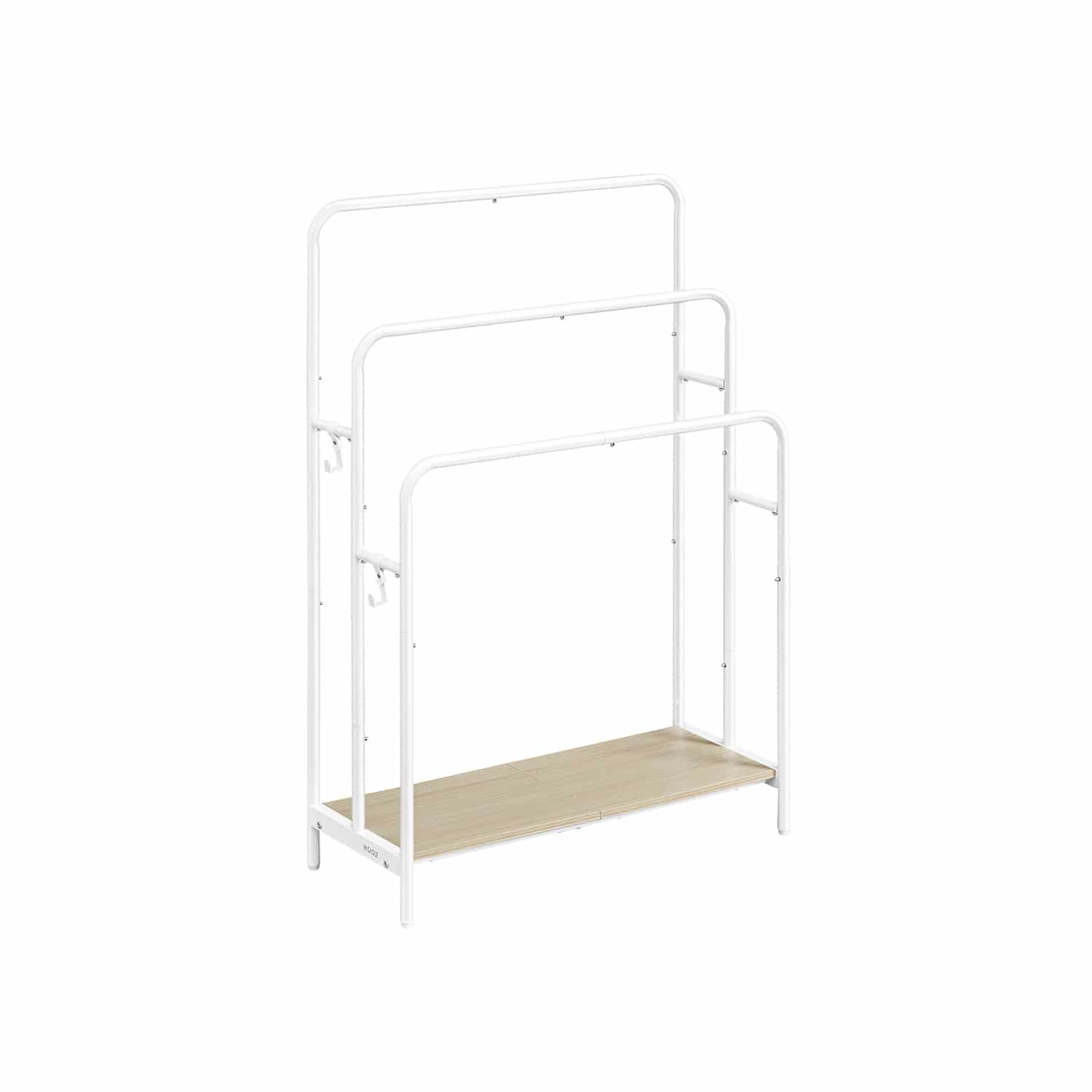 Handtuchhalter mit 3 Stangen wolkenweiß-naturbeige Handtuchhalter mit 3 Stangen wolkenweiß-naturbeige