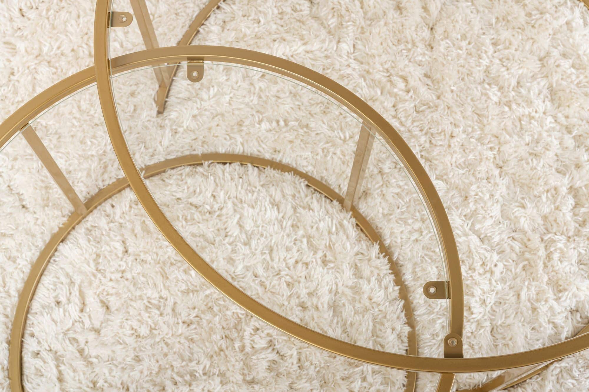 Gold-Transparent-80-60 - 2er Couchtisch Set