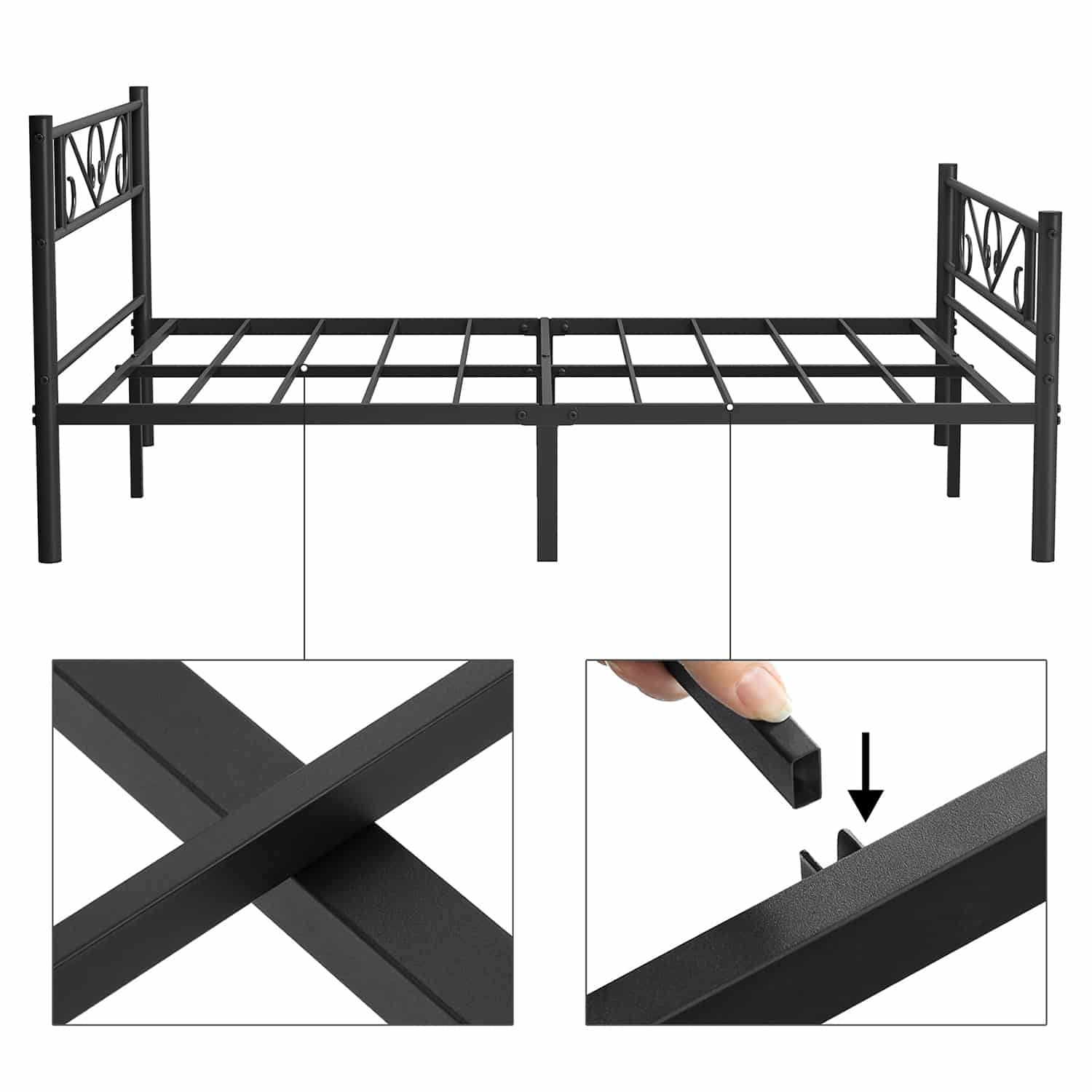 Doppelbettgestell aus Metall-B34RMB063B01 Doppelbettgestell aus Metall-B34RMB063B01