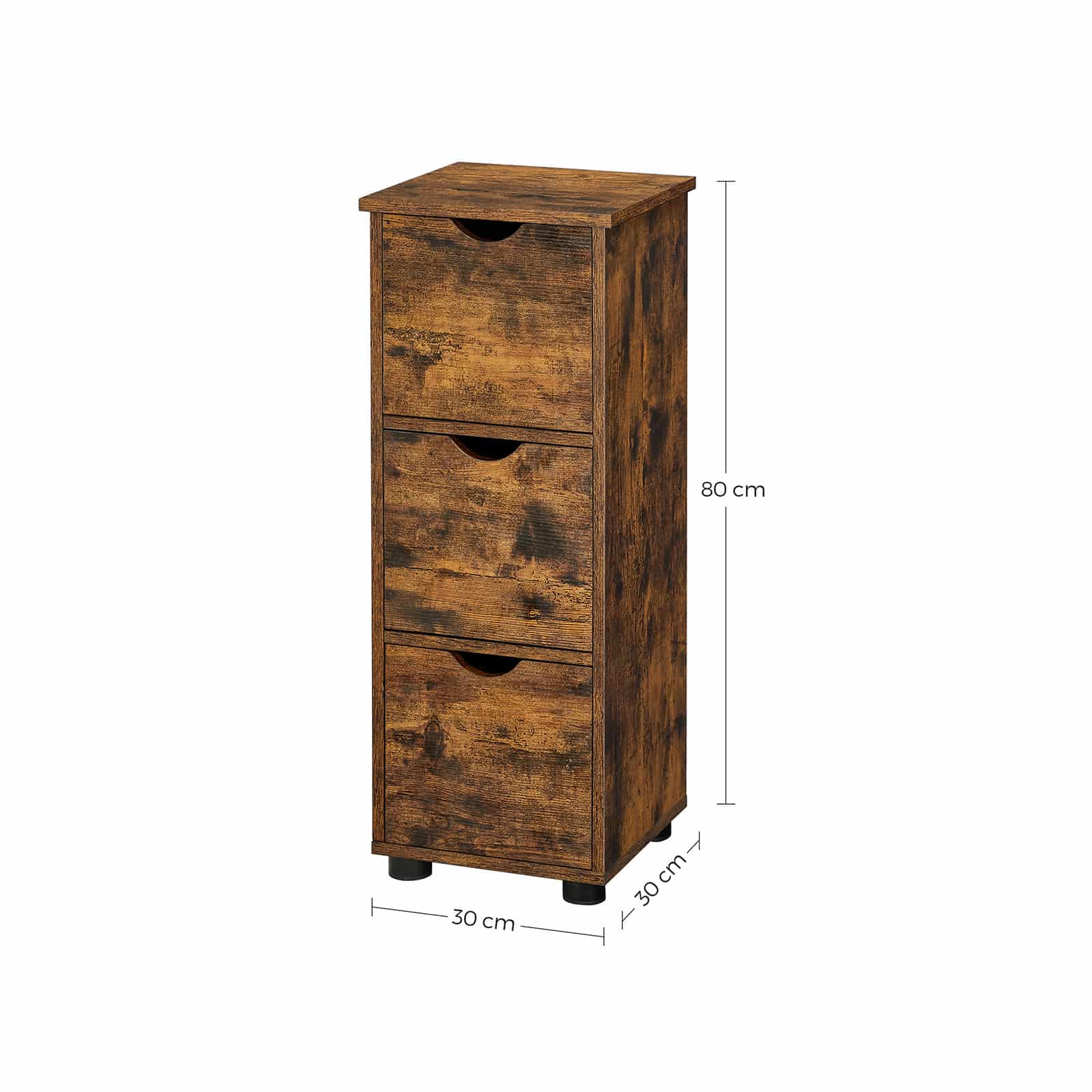 Badschrank mit Schubladen Vintagebraun Badschrank mit Schubladen Vintagebraun