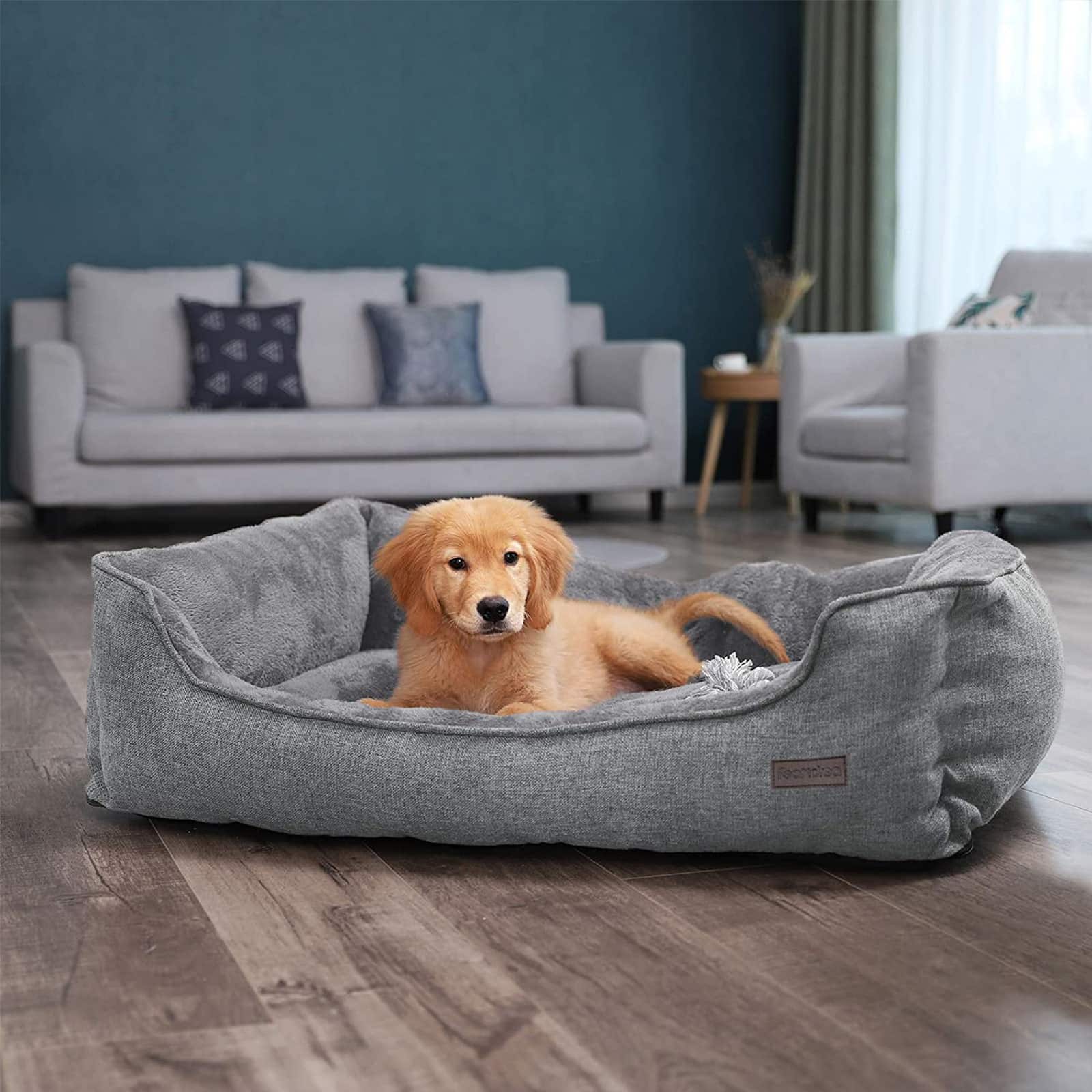 Hundebett mit waschbarem Bezug-B34PGW12GG Hundebett mit waschbarem Bezug-B34PGW12GG