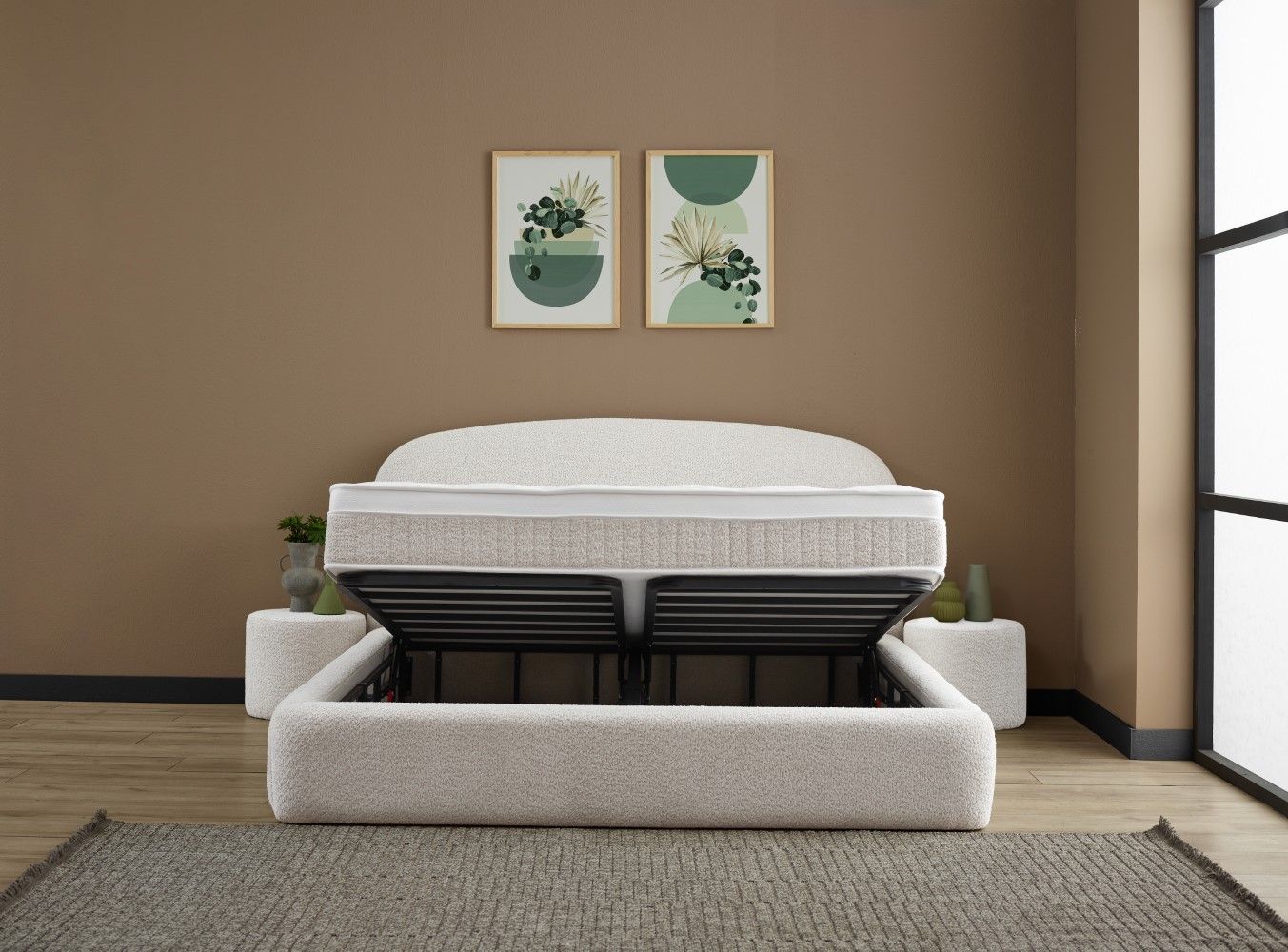 Boxspringbett Elena Creme mit Bettkasten – ABC Bedding Boxspringbett Elena Creme mit Bettkasten – ABC Bedding