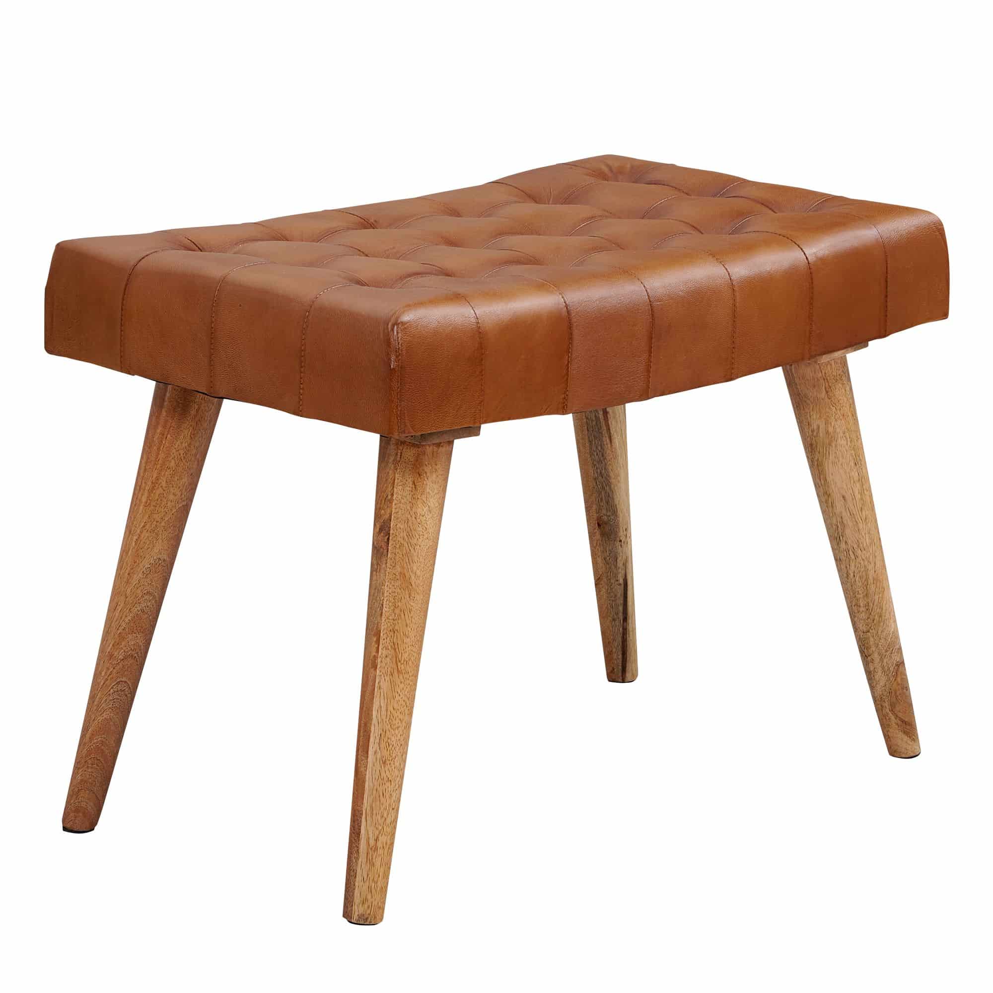 52305-WOHNLING-Sitzhocker-WL6-012-WL6-012FvVpEQNVu6lc5 Luxuriöser Chesterfield Sitzhocker in Echtleder und Holz