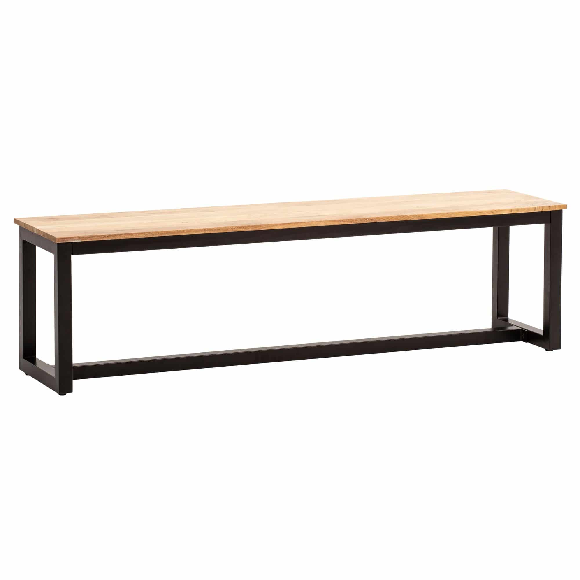 Esszimmerbank 180x40x45 cm Akazie Massivholz Metall Loft-Style Esszimmerbank 180x40x45 cm Akazie Massivholz Metall Loft-Style