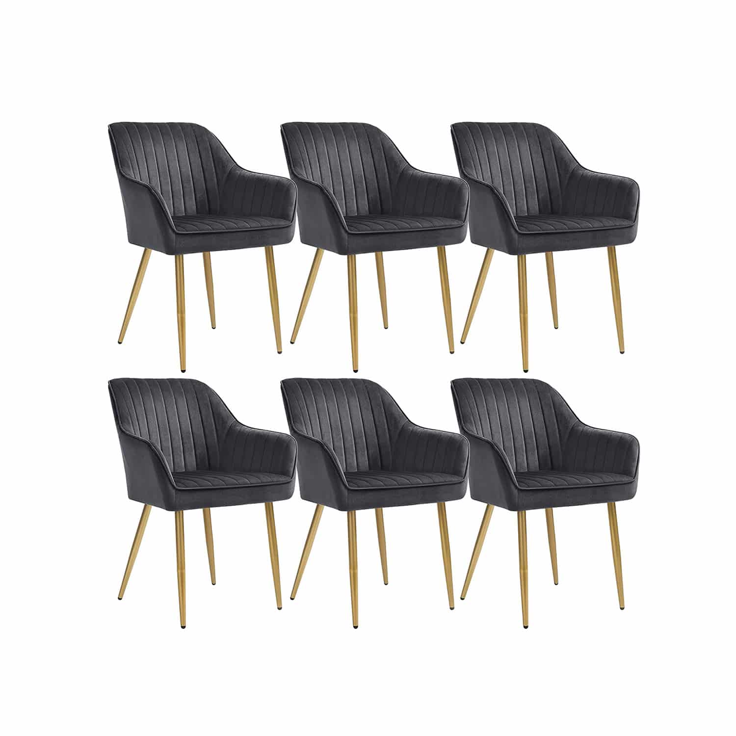 Esszimmerstühle 6er Set gepolstert