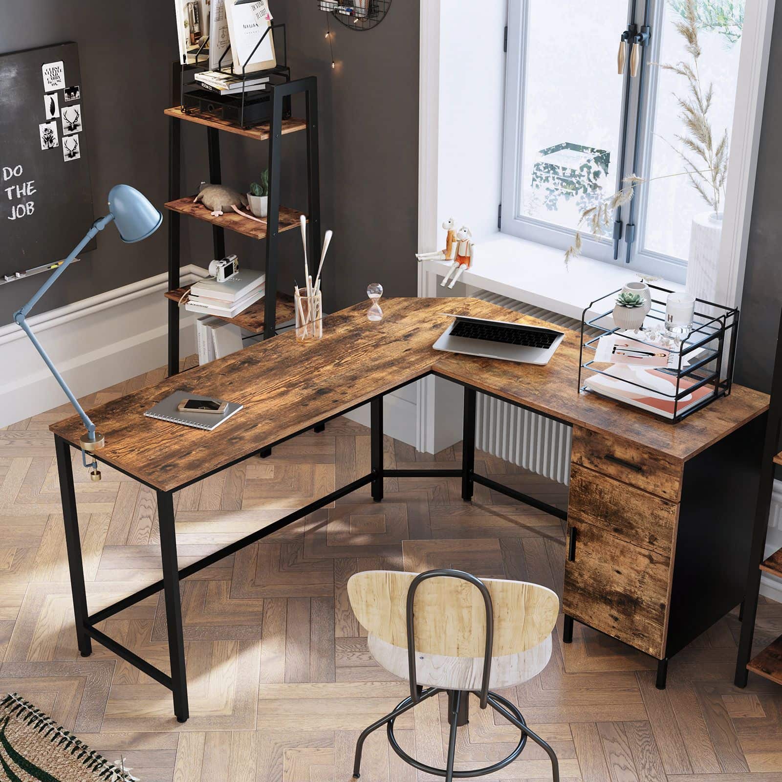 Buerotisch-mit-Schrank-LWD74X-4 Bürotisch mit Schrank