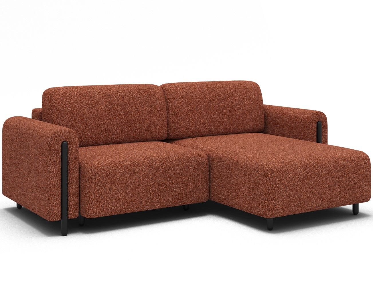 Ecksofa Acossta Jaffray Mikrofaser Ziegelrot mit Schlaffunktion Ecksofa Acossta Jaffray Mikrofaser Ziegelrot mit Schlaffunktion