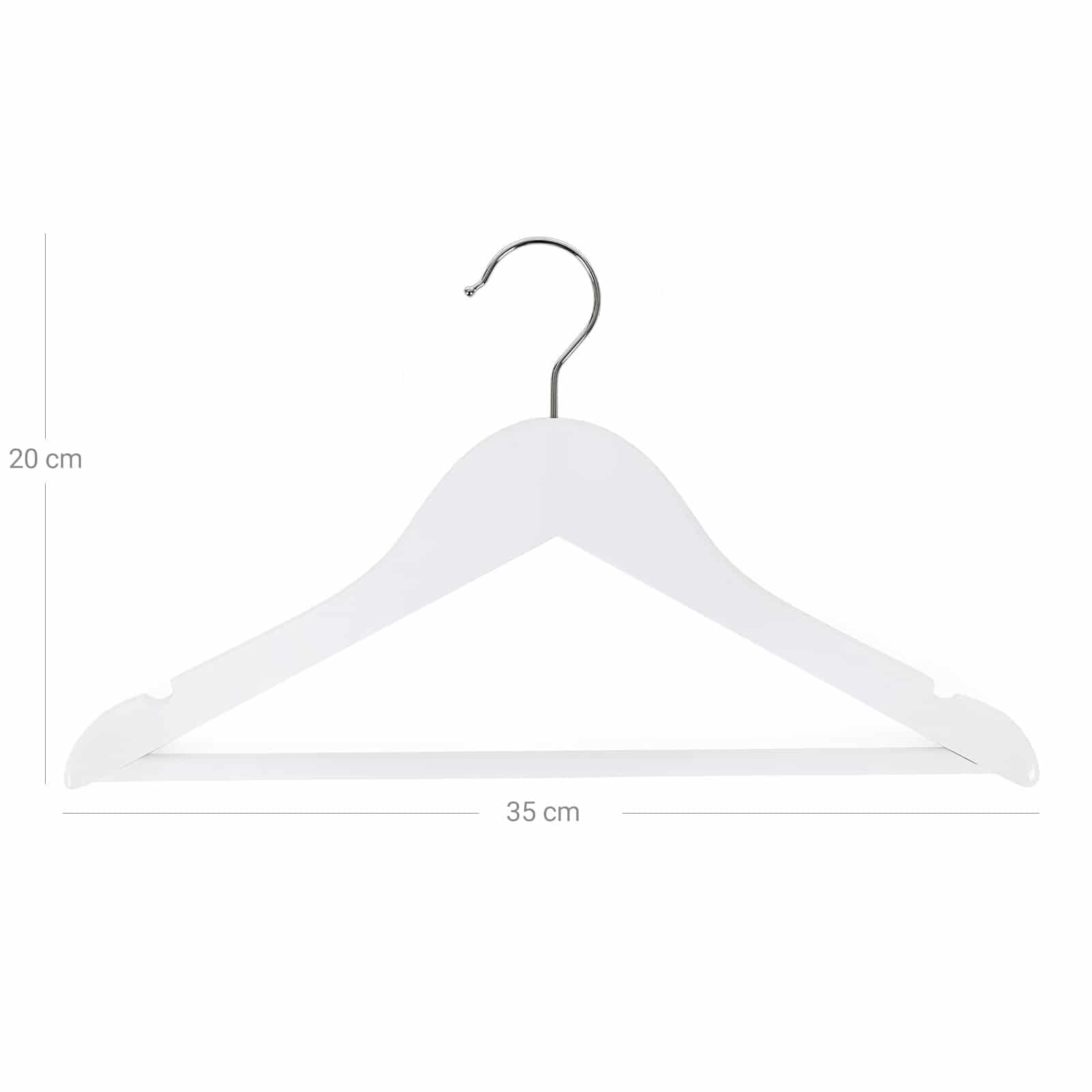 Kinderbügel Ahornholz 20 Stück Weiß-B34CRW06W-20 Kinderbügel Ahornholz 20 Stück Weiß-B34CRW06W-20