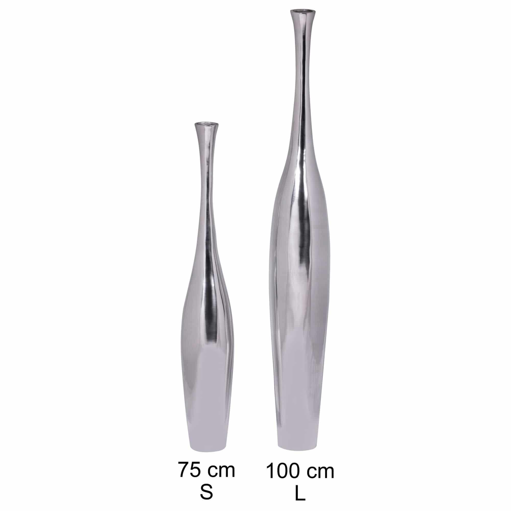 41669-WOHNLING-Deko-Vase-Bottle-L-Design-Alu-Alum_1 Deko Vase groß BOTTLE L Aluminium modern mit 1 Öffnung in Silber