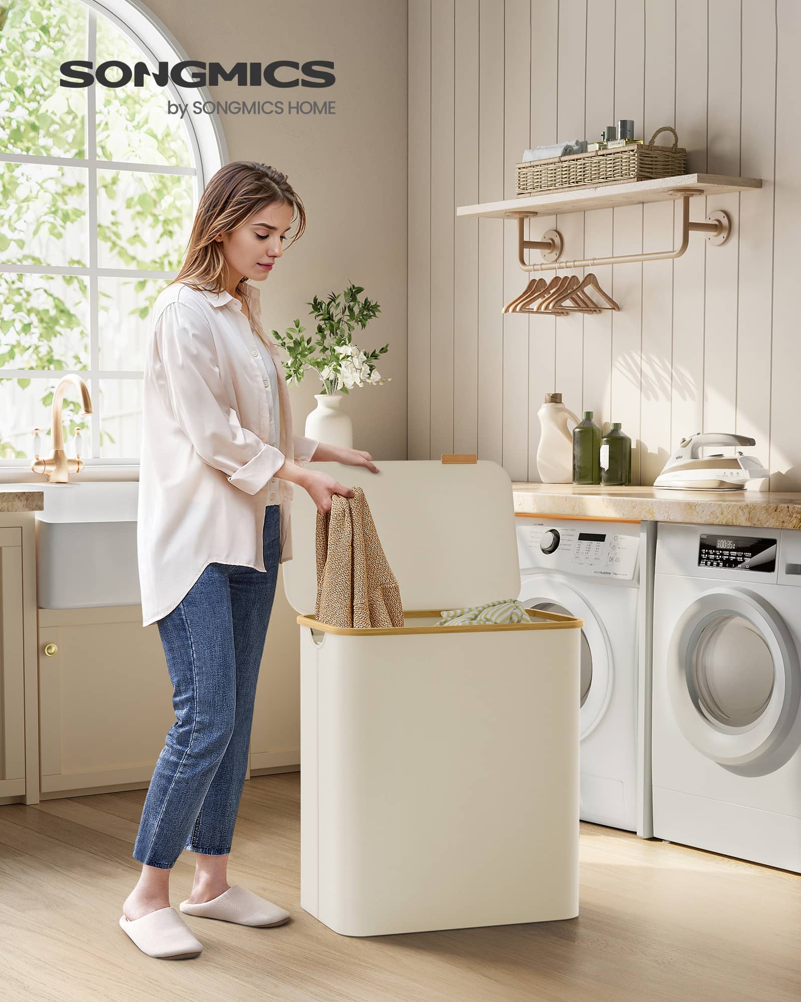 Wäschekorb mit Deckel 150 Liter Wäschekorb mit Deckel 150 Liter