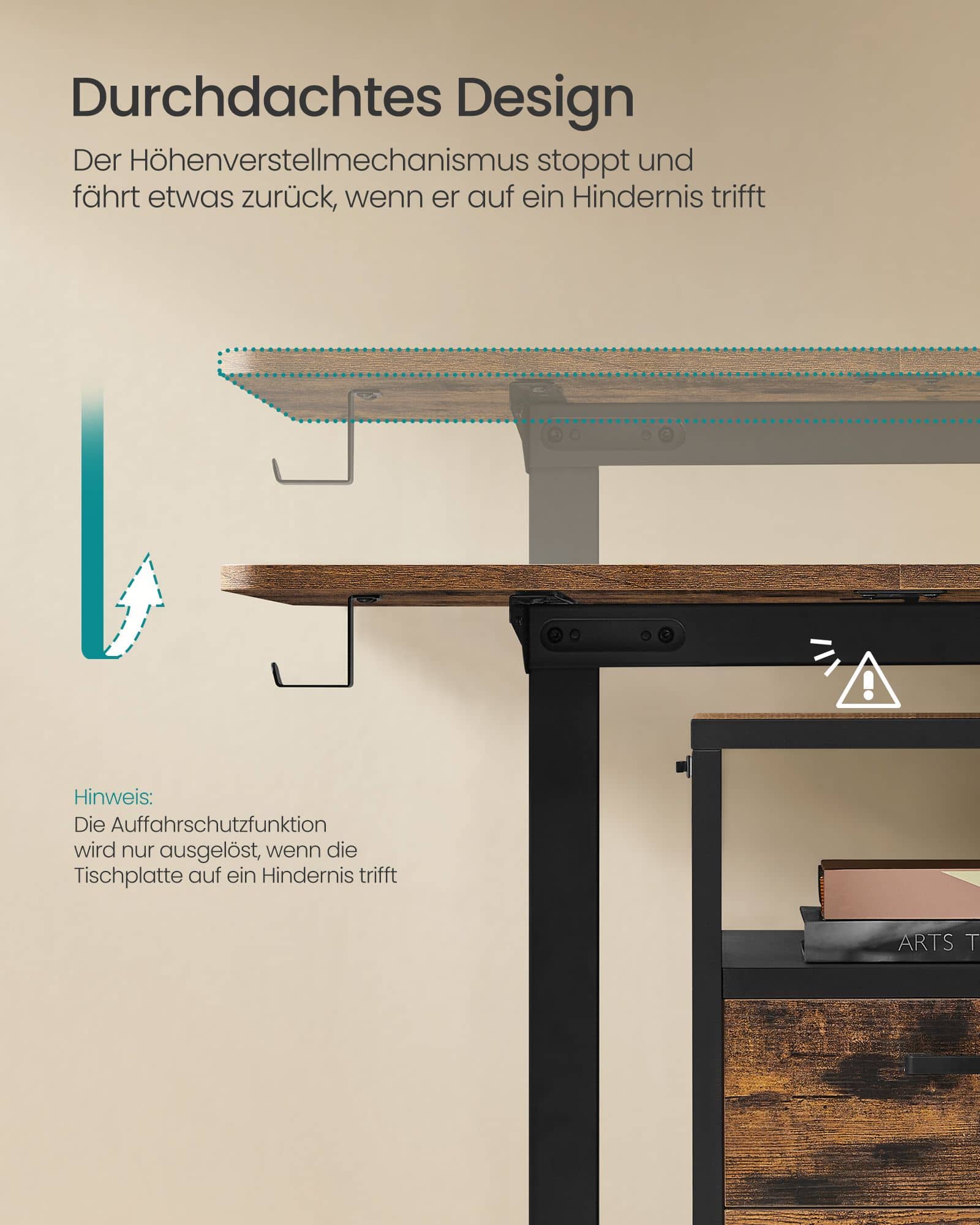 Höhenverstellbarer Schreibtisch elektrisch 60 x 140 x (72-120) cm Höhenverstellbarer Schreibtisch elektrisch 60 x 140 x (72-120) cm