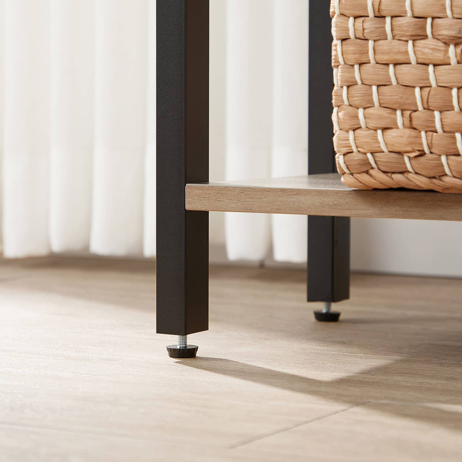 LLS025B02-5sexEffTWi9qIK Standregal mit 5 offenen Regalebenen Greige-Schwarz