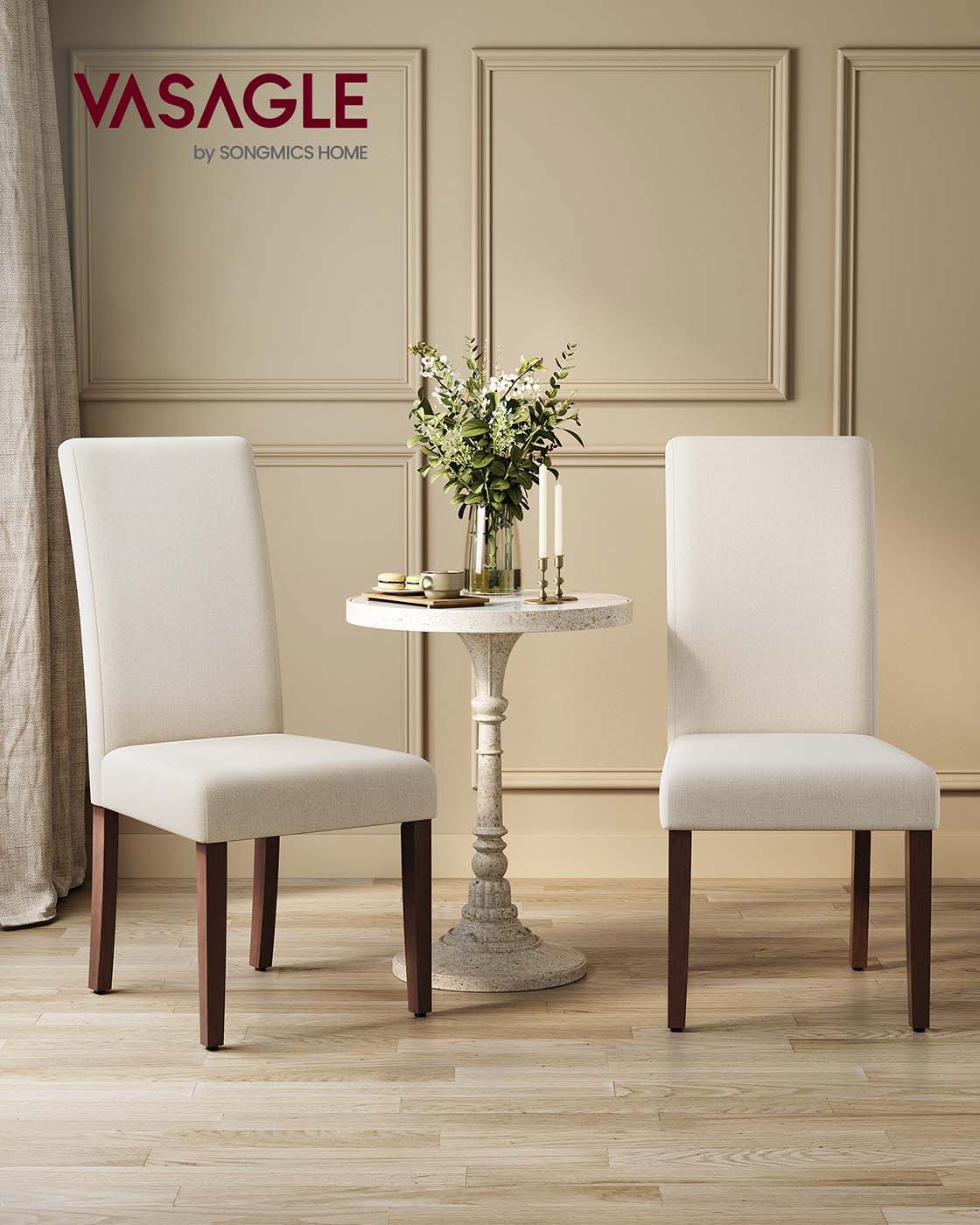 Esszimmerstuhl 2er Set hohe Rückenlehne bequemes Sitzkissen Esszimmerstuhl 2er Set hohe Rückenlehne bequemes Sitzkissen