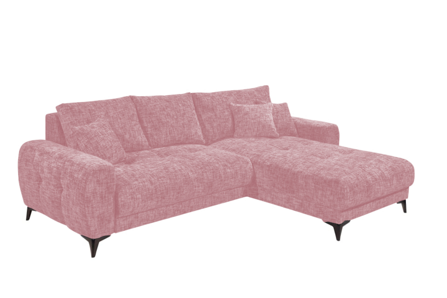 Ecksofa Belluno Schlaffunktion und Bettkasten – Ed Exciting Design, Mikrofaser & Nosagfederung, flexibel montierbar